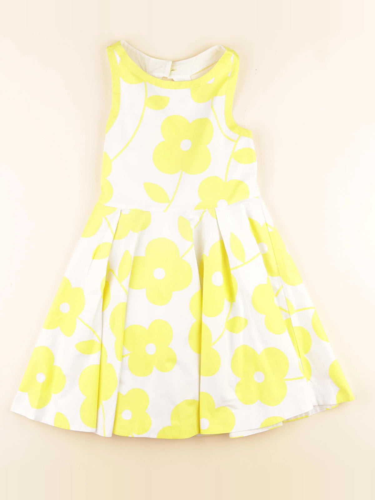 Jacadi - robe jaune, blanc - 8 ans