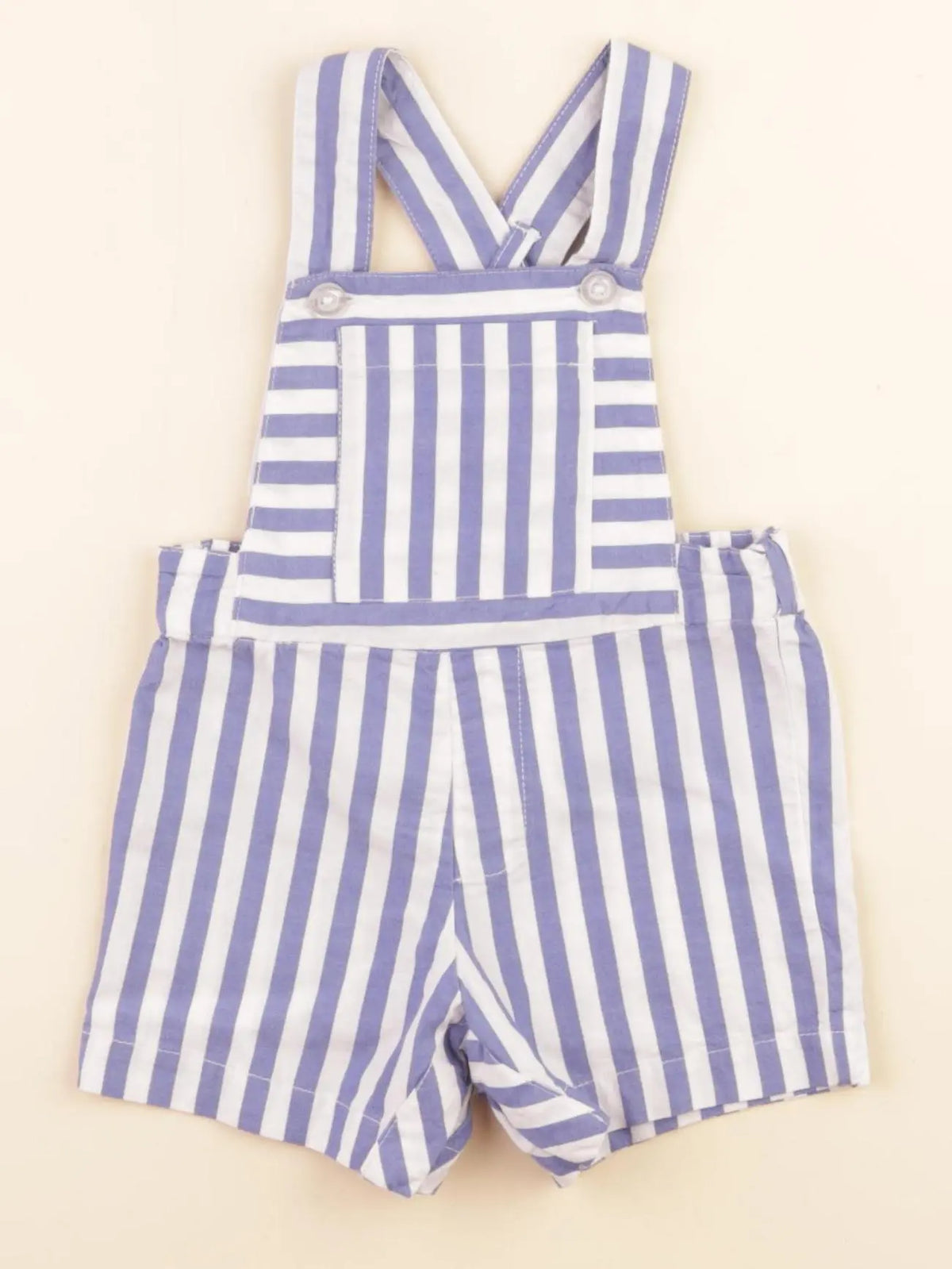 Jacadi - salopette blanc, bleu - 6 mois