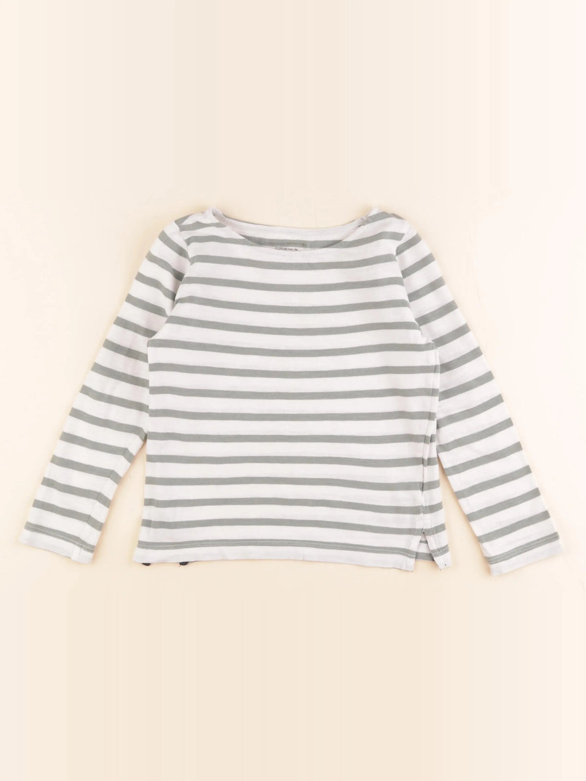Monoprix - tee-shirt blanc, vert - 4 ans