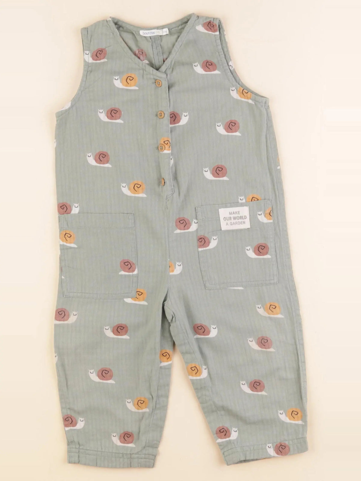 Boutchou - combinaison vert - 12 mois