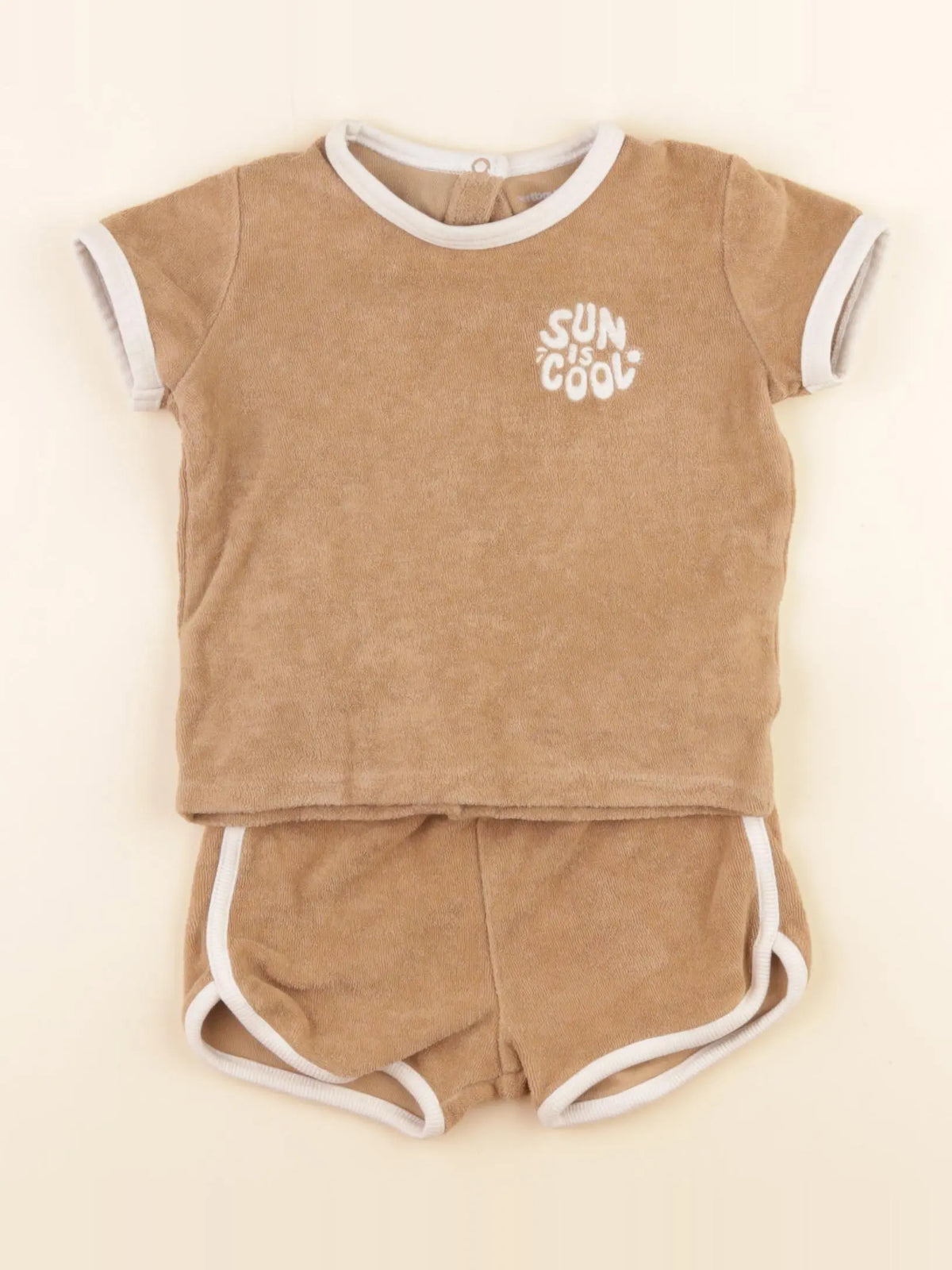 Vertbaudet - ensemble marron - 9 mois