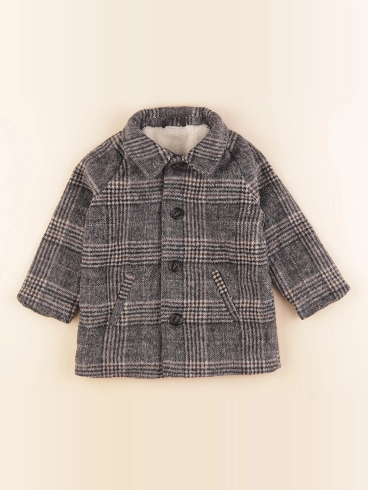 H&M - manteau gris - 12/18 mois