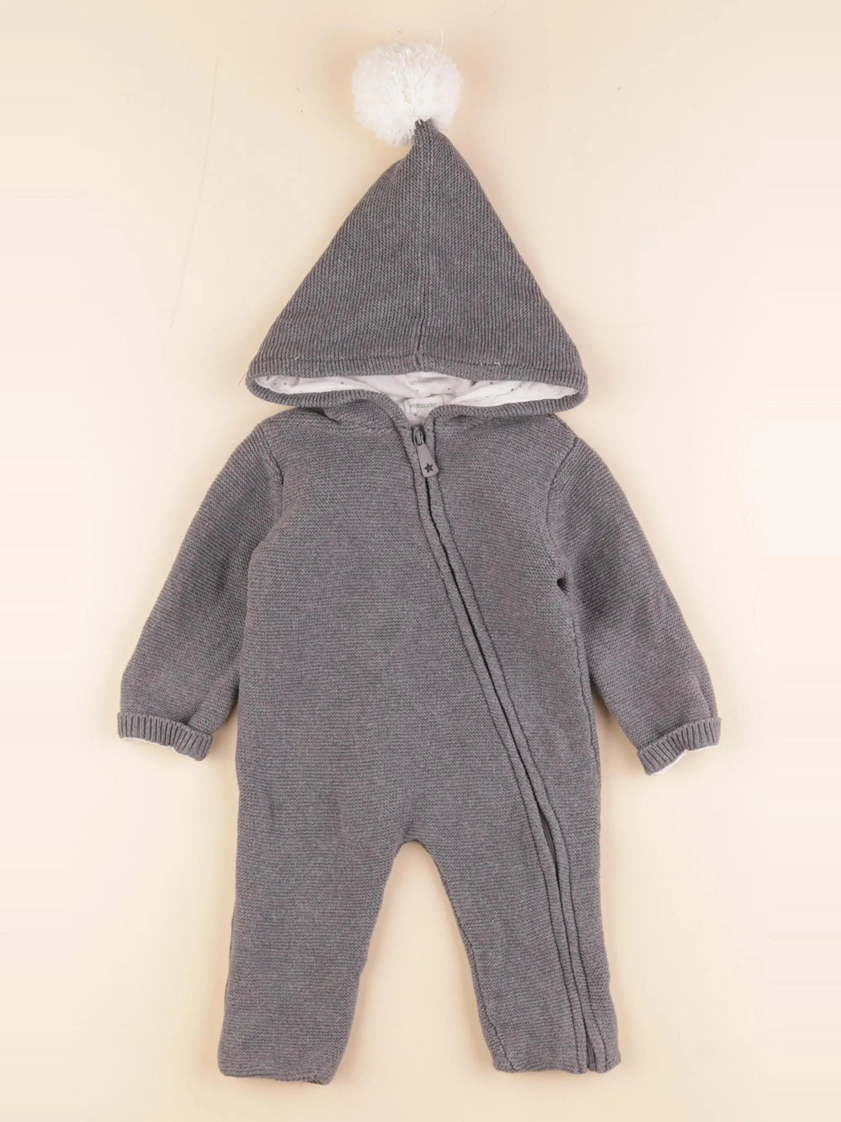 Vertbaudet - sur-pyjama gris - 6 mois