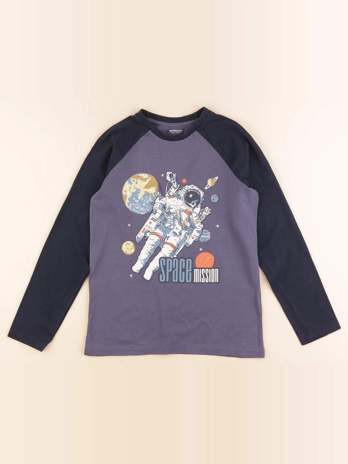 Vertbaudet - tee-shirt bleu - 12 ans