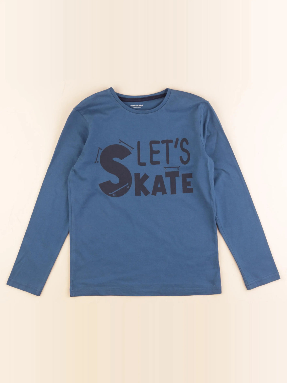 Vertbaudet - tee-shirt bleu - 10 ans