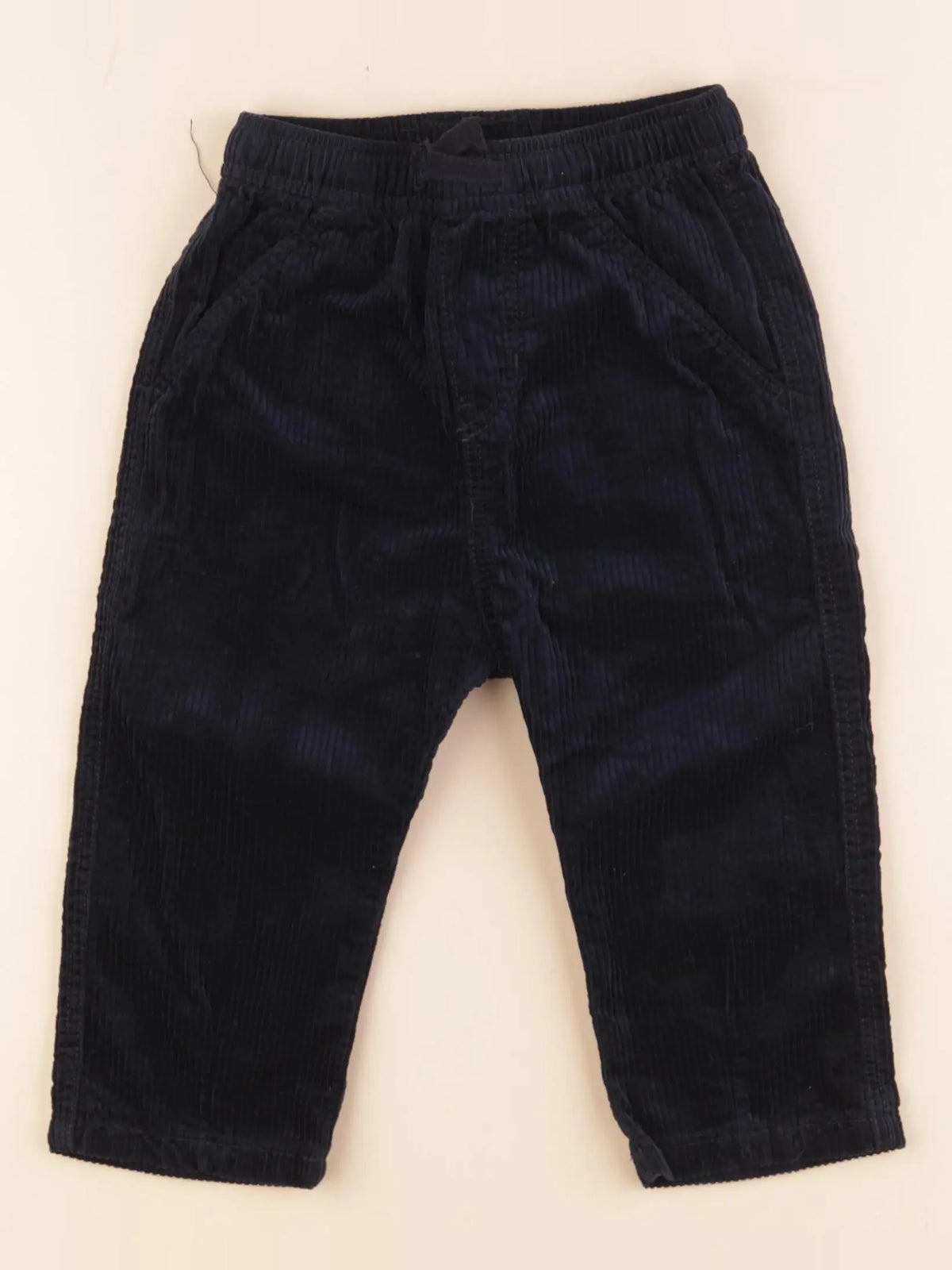 H&M - pantalon bleu - 12/18 mois