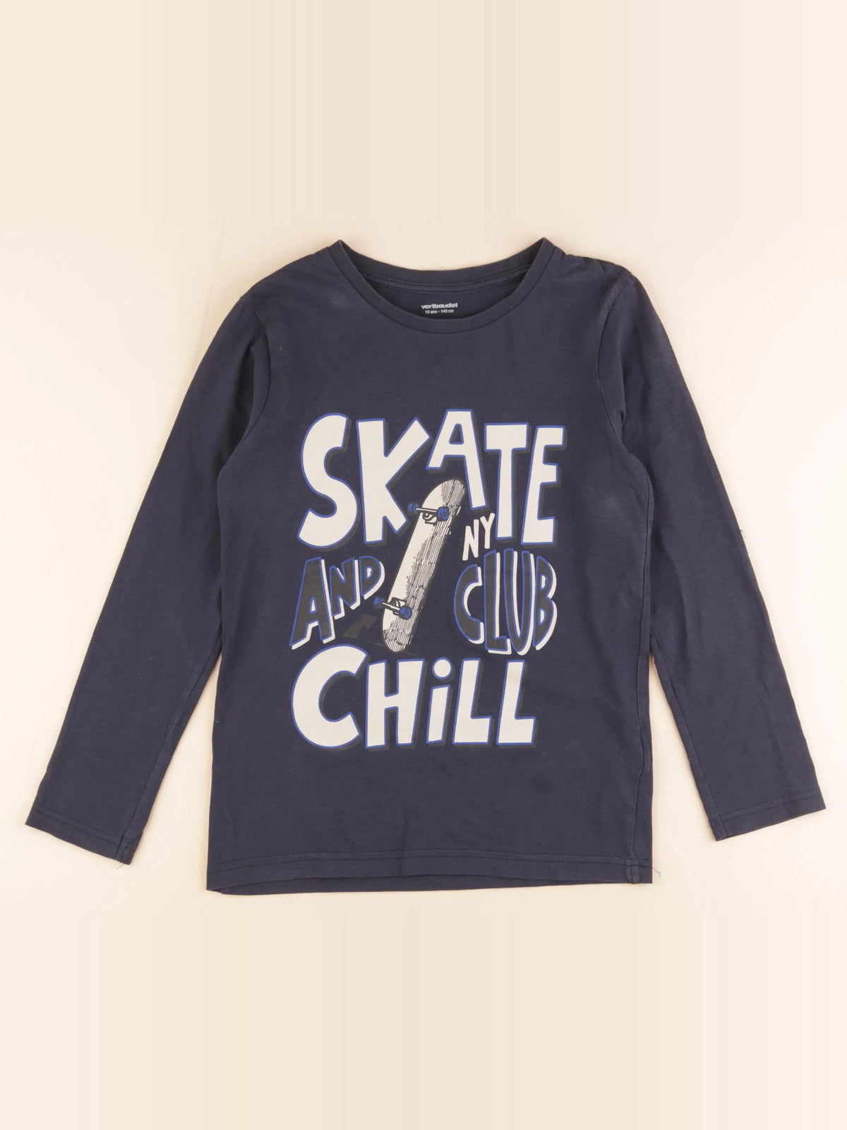 Vertbaudet - tee-shirt bleu - 10 ans