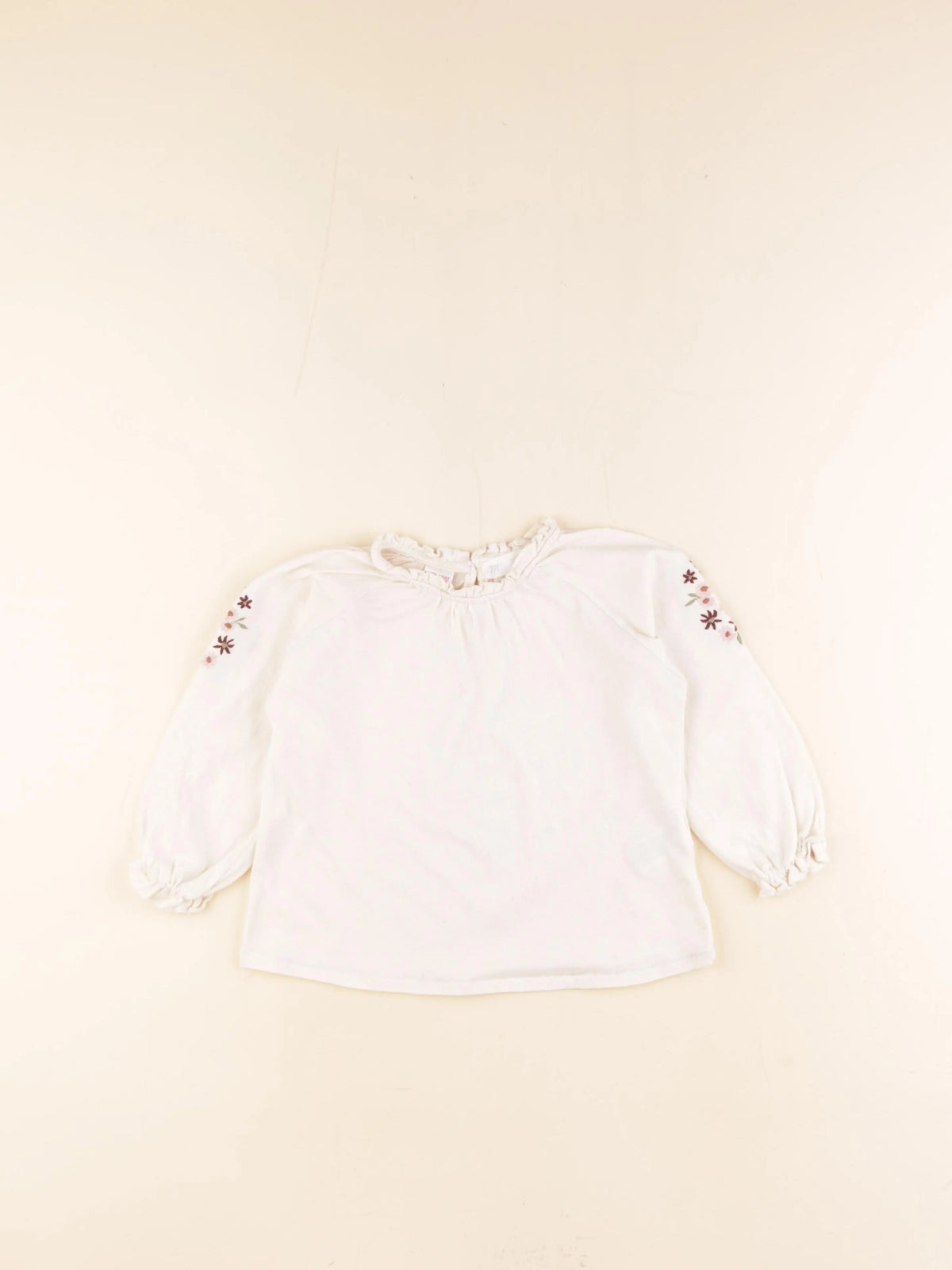 Zara - tee-shirt beige - 12/18 mois