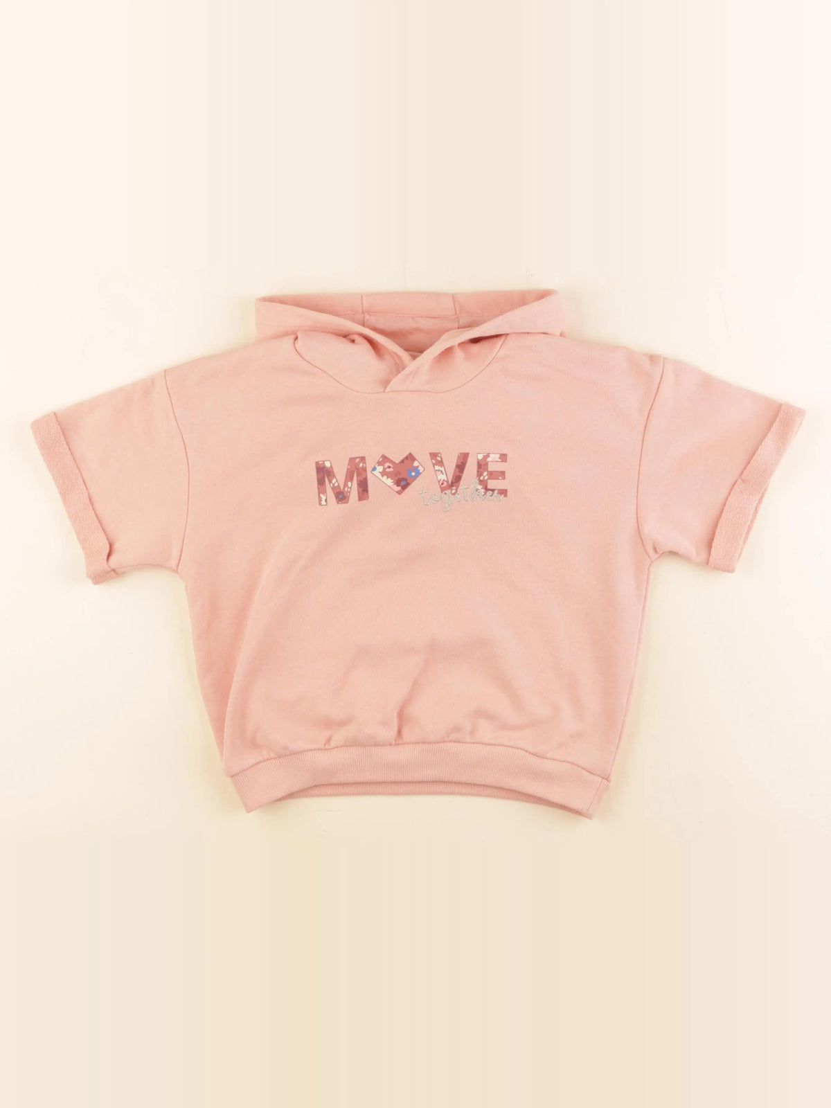 Vertbaudet - sweat rose - 6 ans