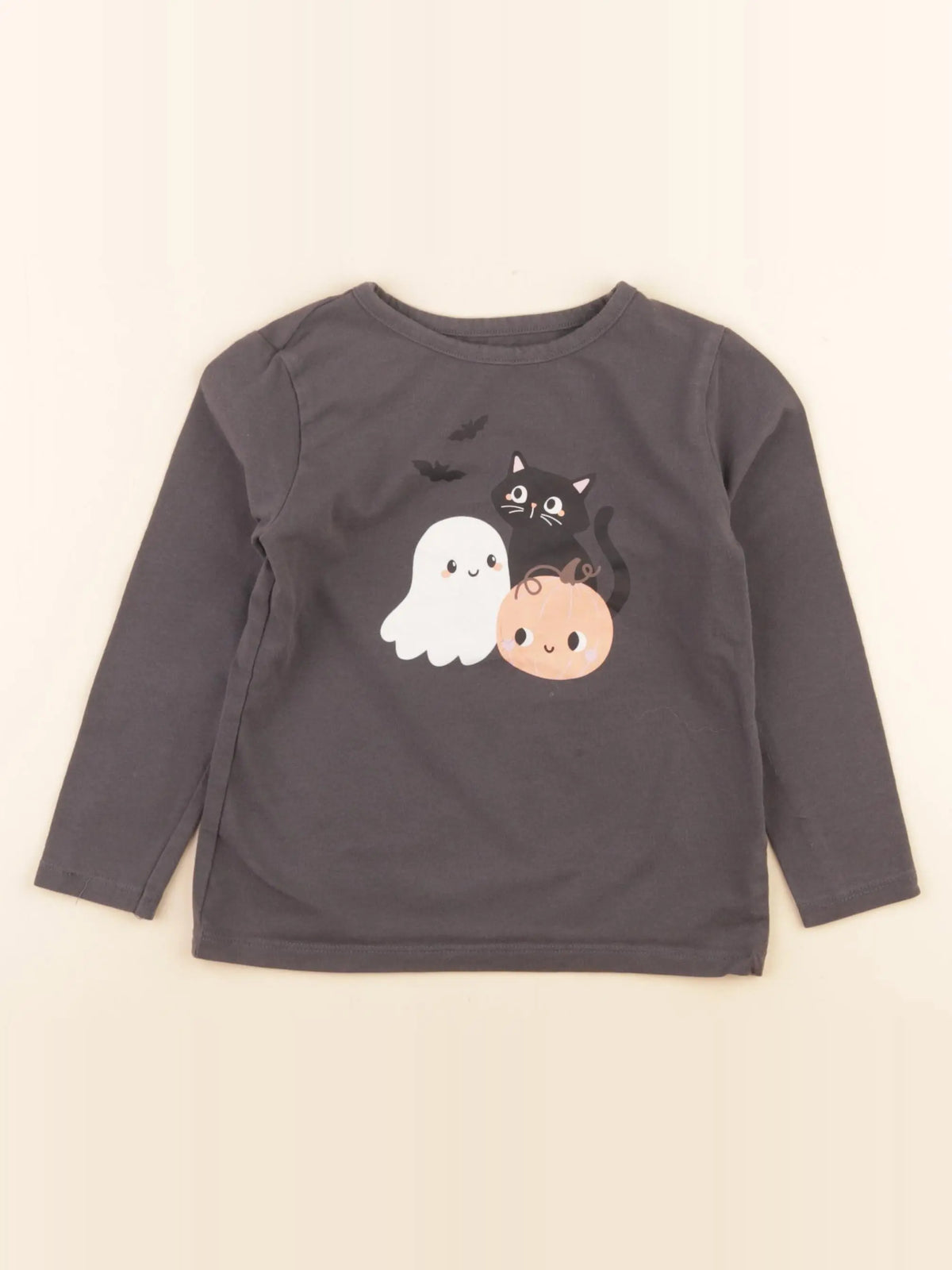 H&M - tee-shirt taupe - 2/4 ans