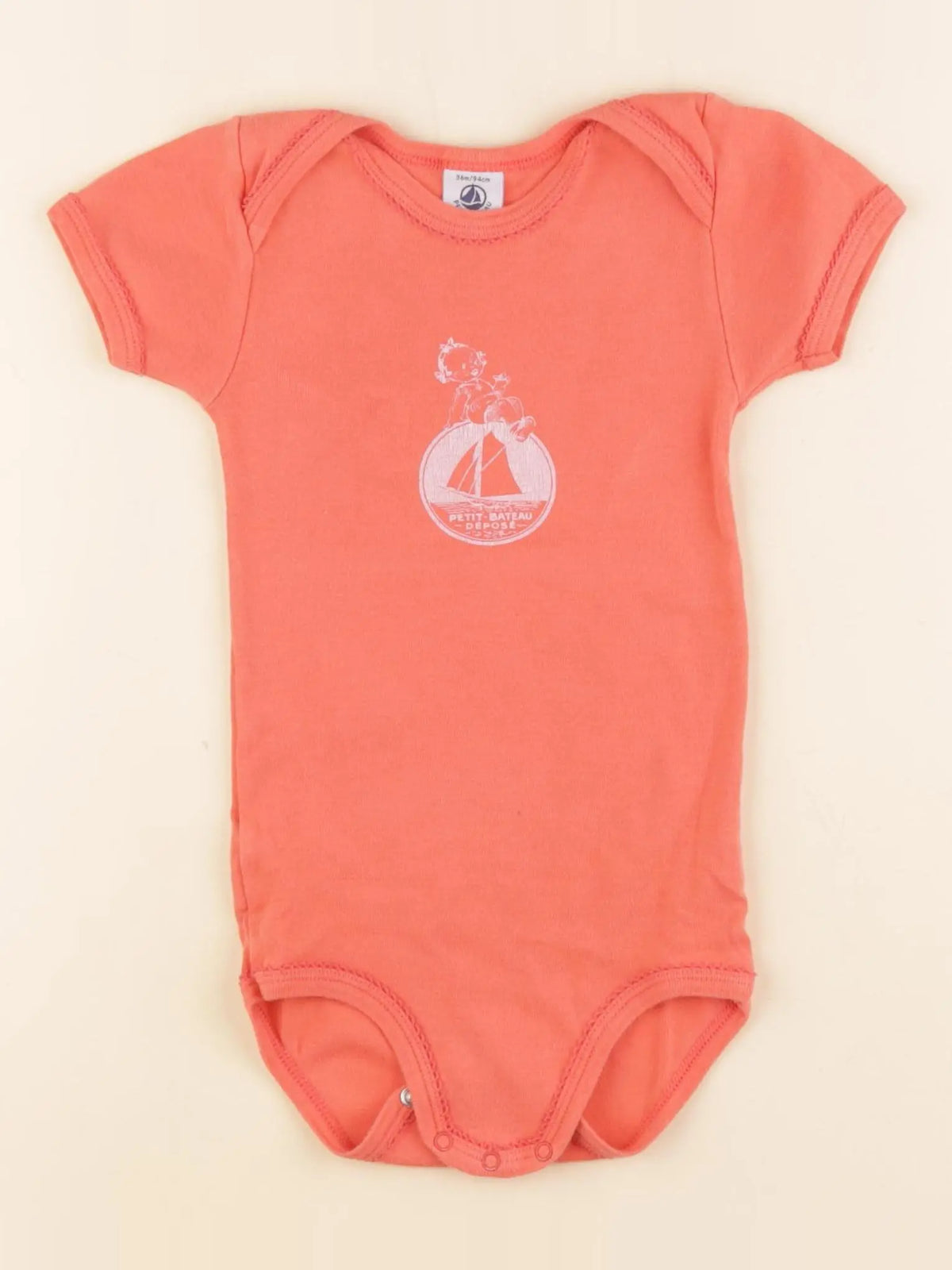 Petit Bateau - body rose - 36 mois