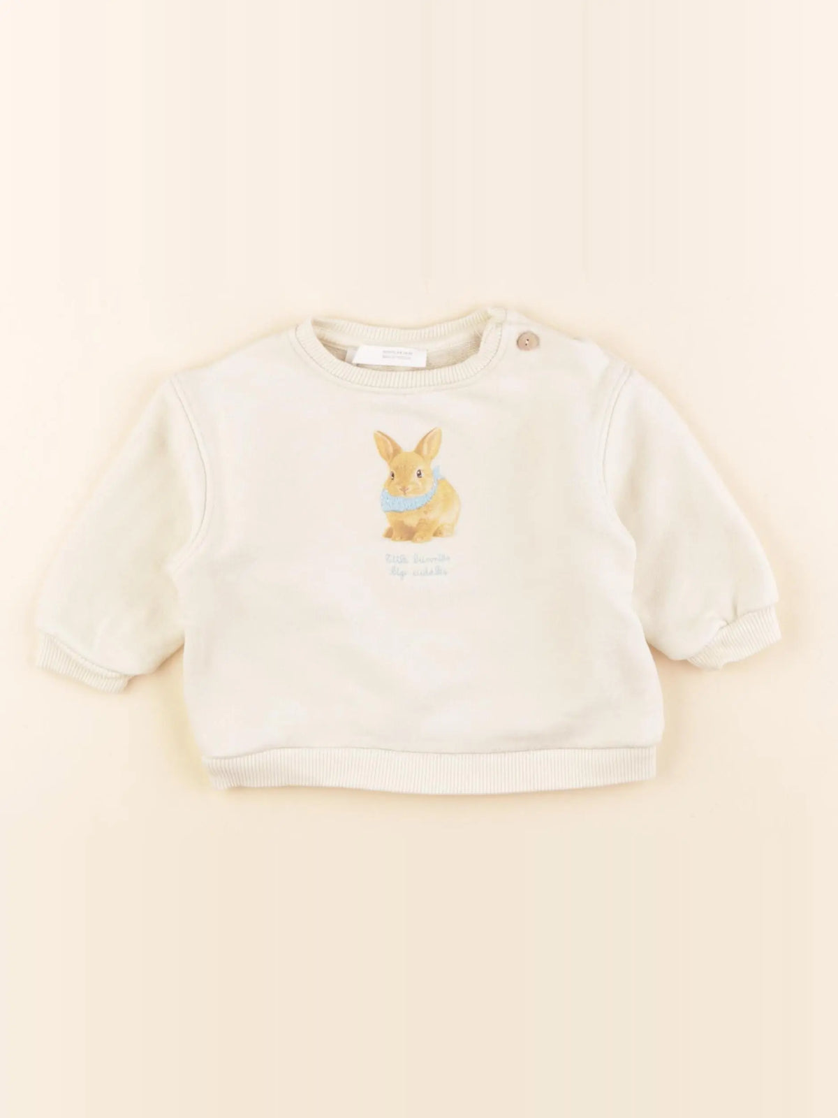 Zara - sweat beige - 3/6 mois