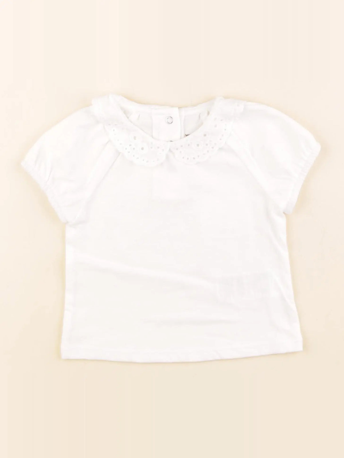 Vertbaudet - tee-shirt blanc - 9 mois