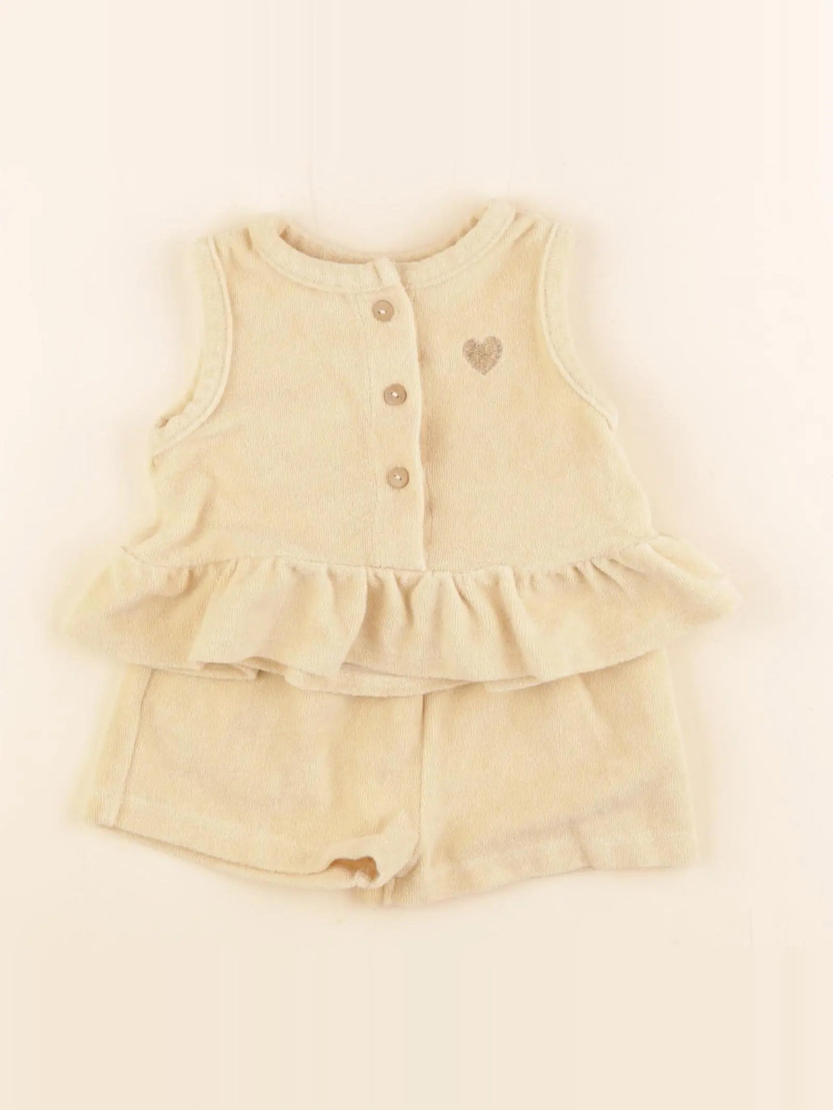 Vertbaudet - ensemble jaune - 9 mois