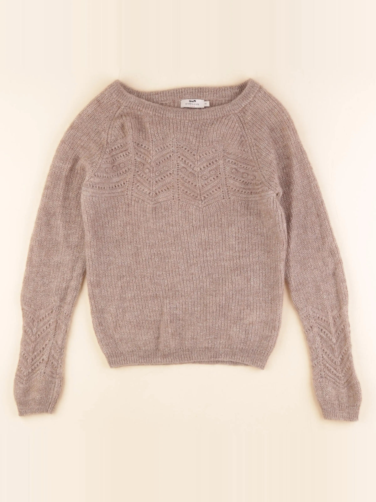 Cyrillus - pull marron - 12 ans