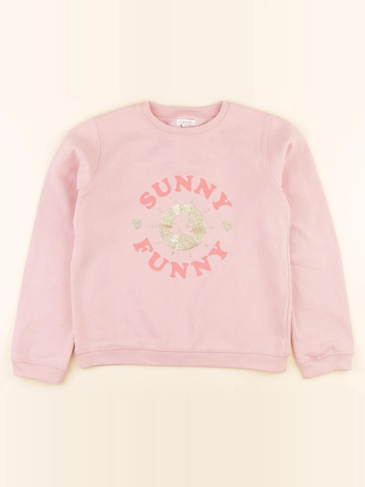 Vertbaudet - sweat rose - 10 ans
