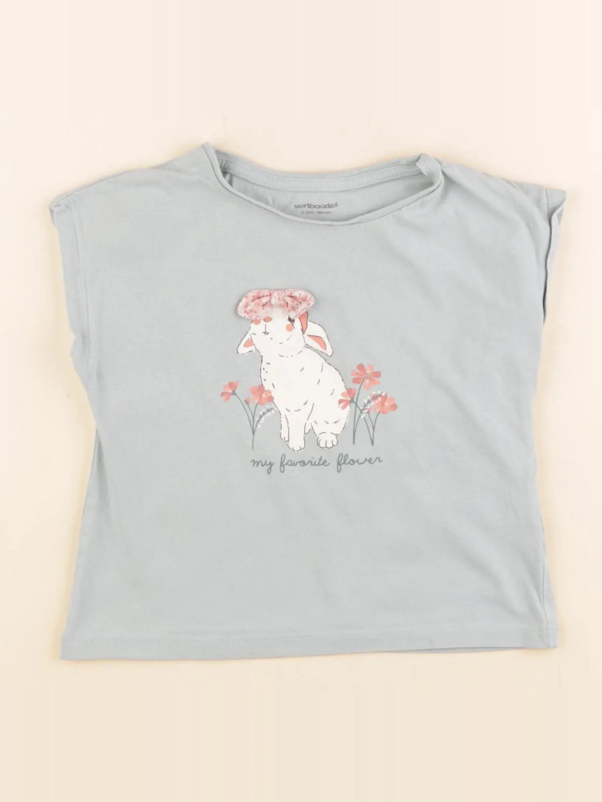 Vertbaudet - tee-shirt vert - 2 ans