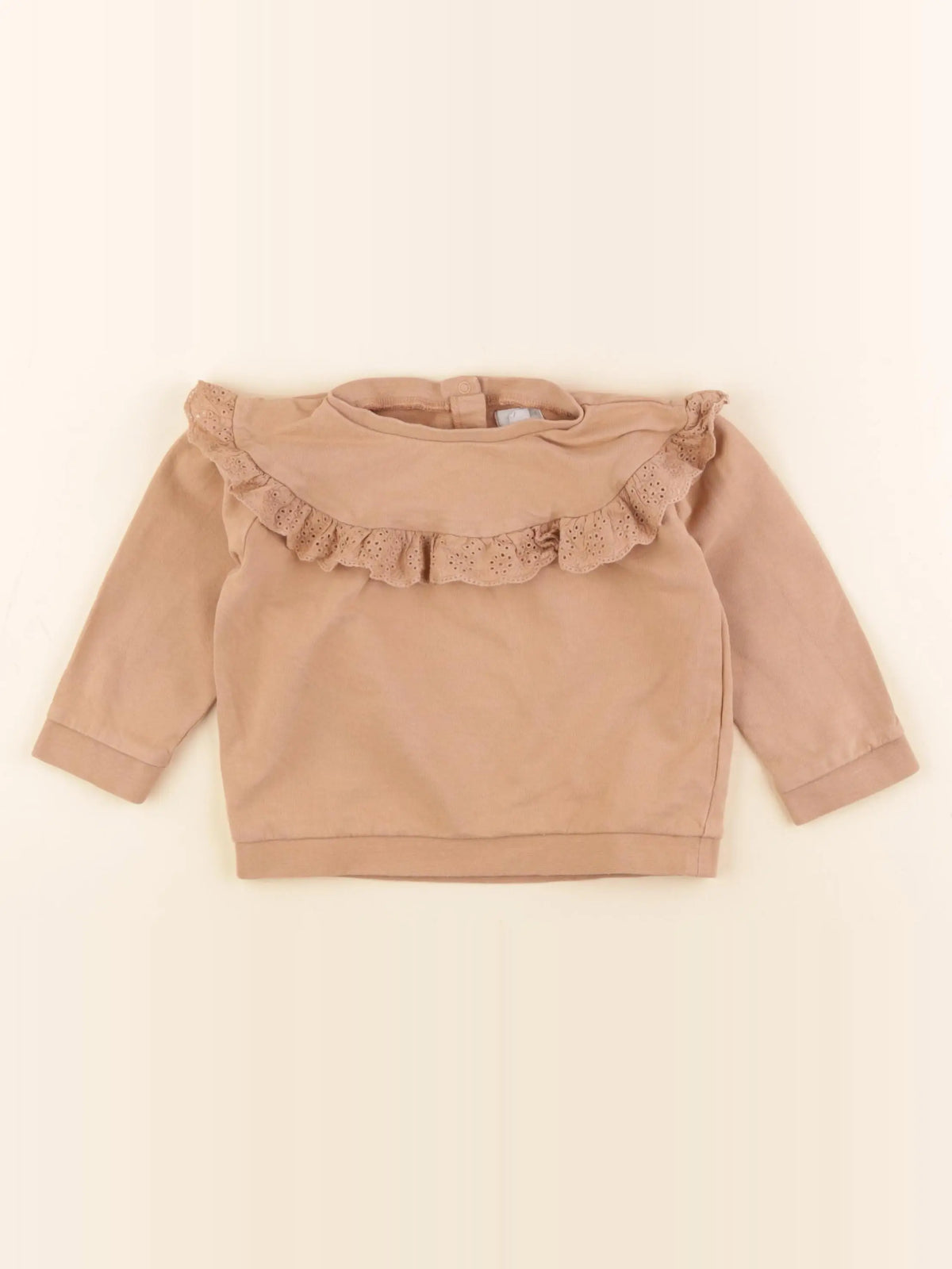 Vertbaudet - sweat marron - 24 mois
