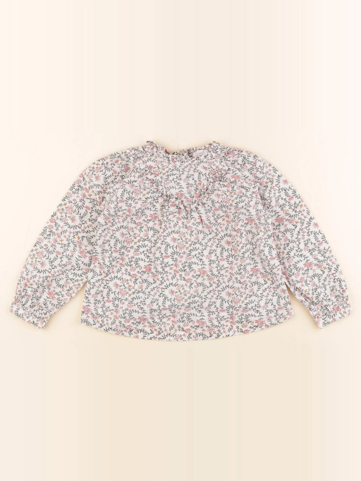 Vertbaudet - blouse beige - 5 ans