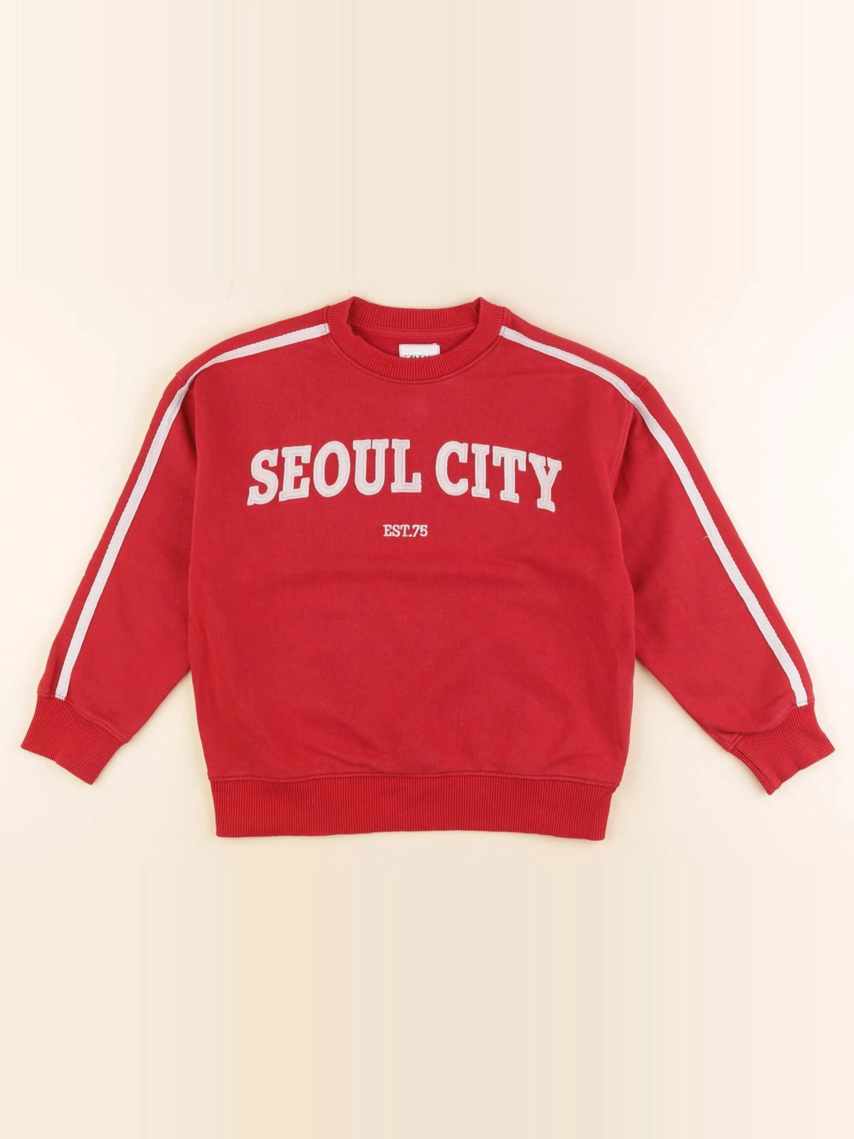 Zara - sweat rouge - 8/9 ans