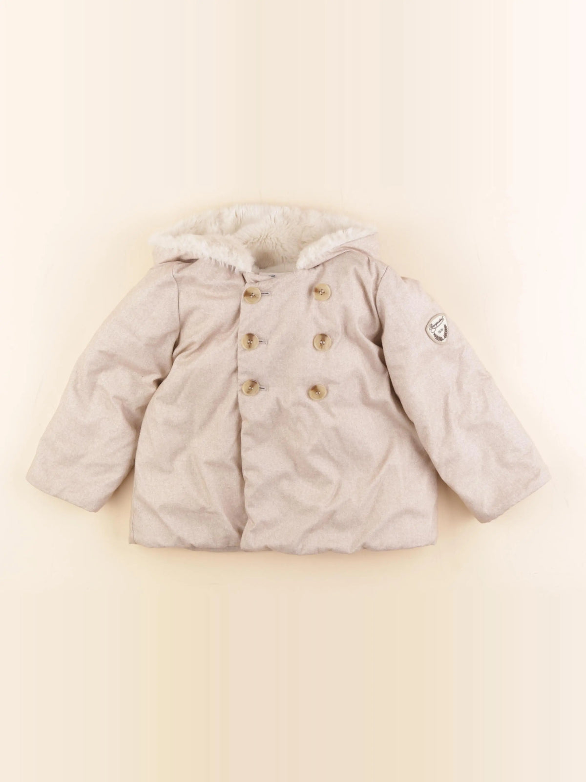 Bonpoint - veste doublé beige - 3 ans