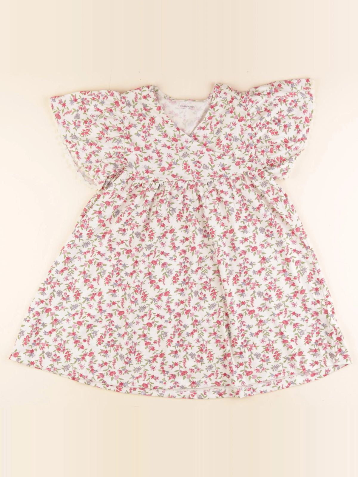 Vertbaudet - robe beige - 8 ans
