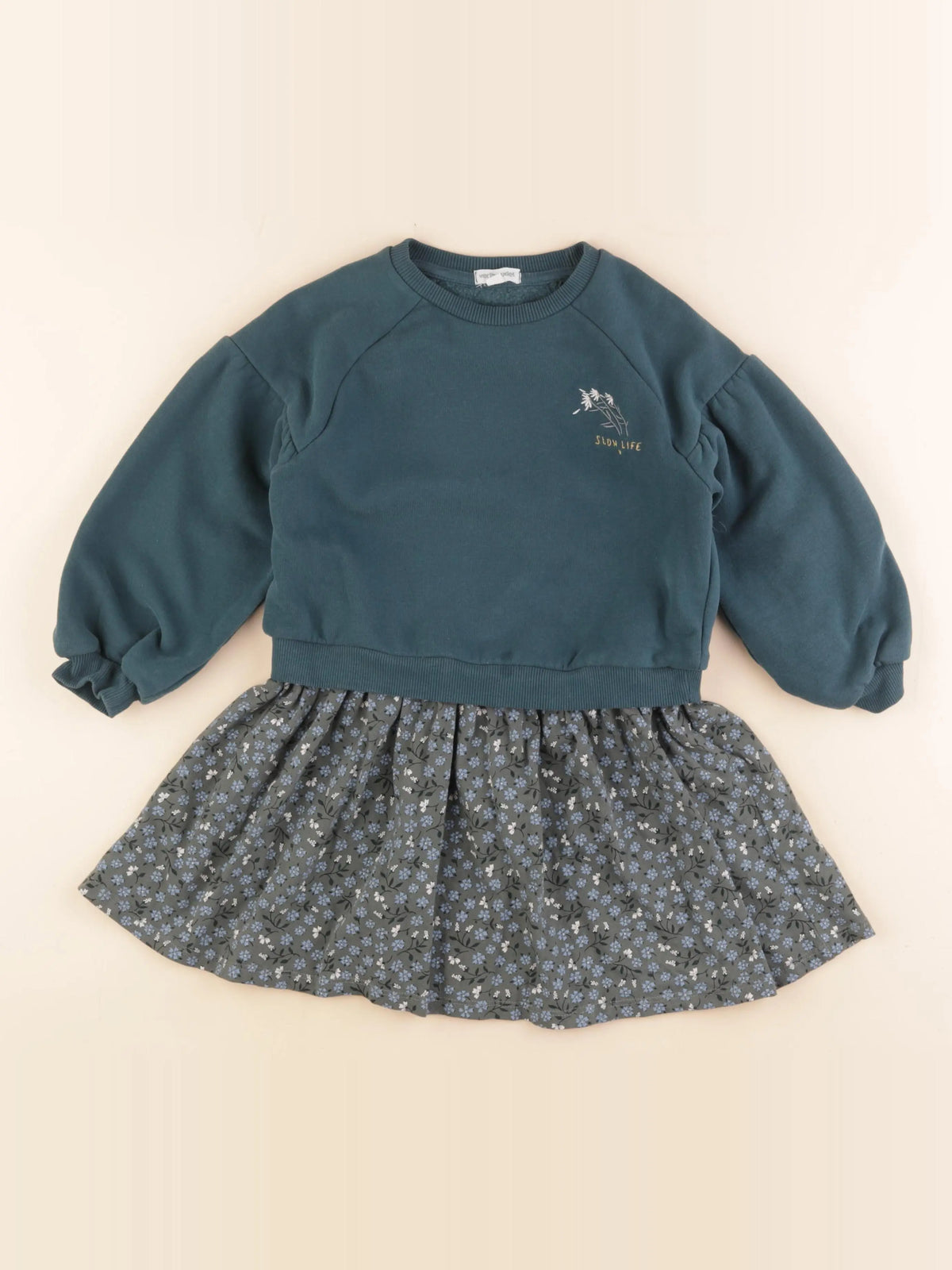 Vertbaudet - robe vert - 6 ans