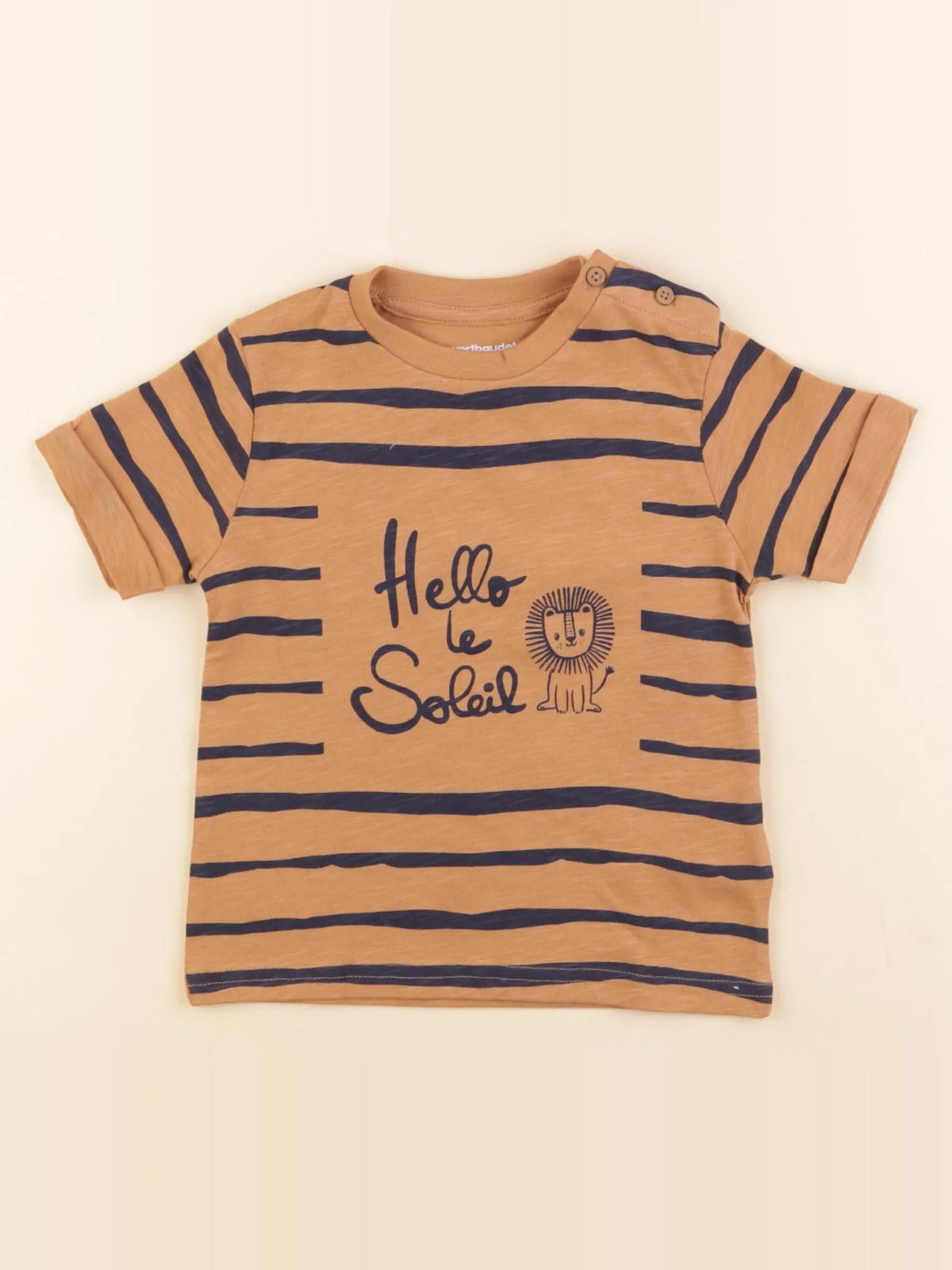 Vertbaudet - tee-shirt marron - 2 ans