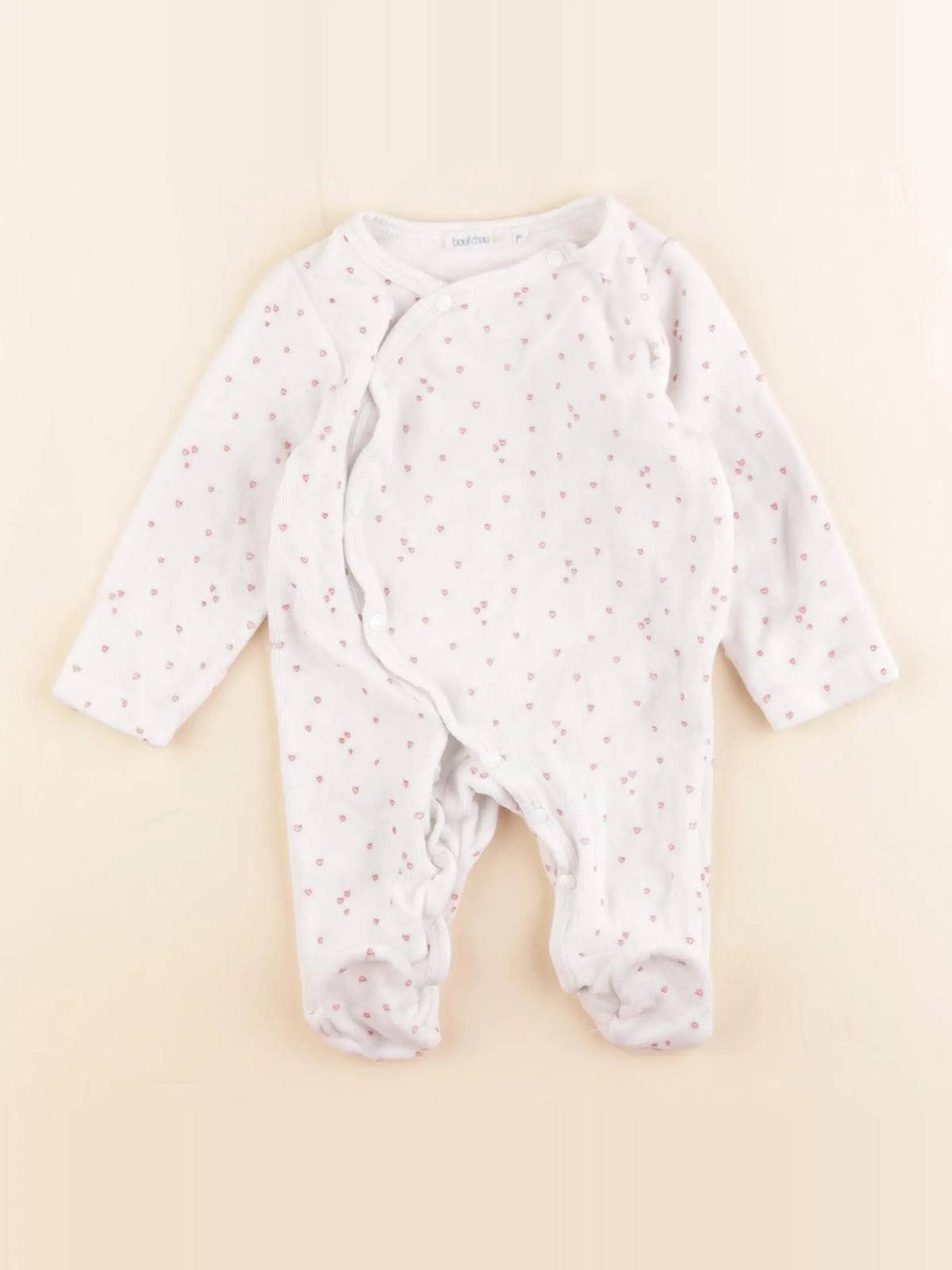 Boutchou - pyjama velours blanc - 1 mois