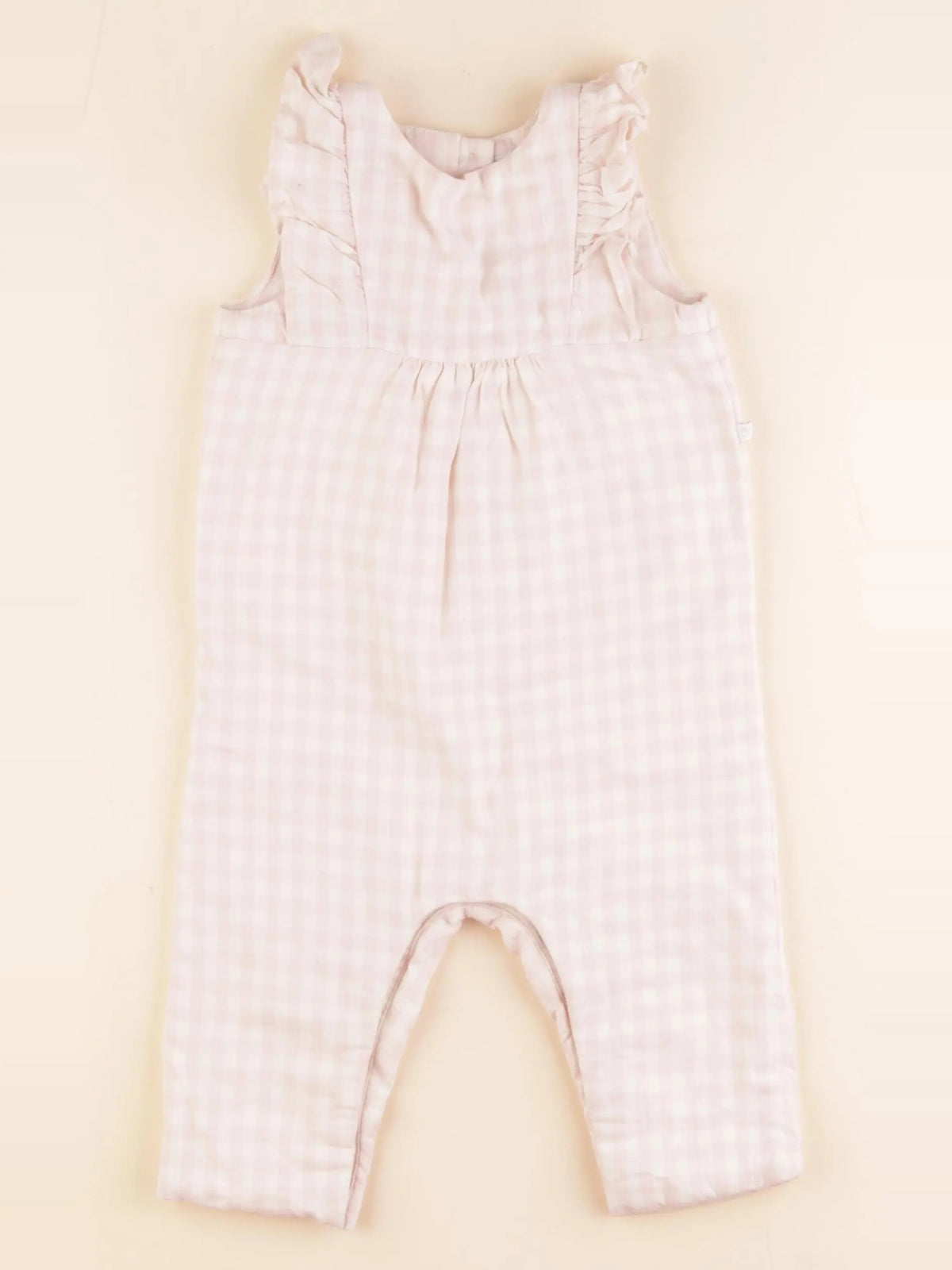 Cadet Rousselle - combinaison doublé blanc, rose - 12 mois
