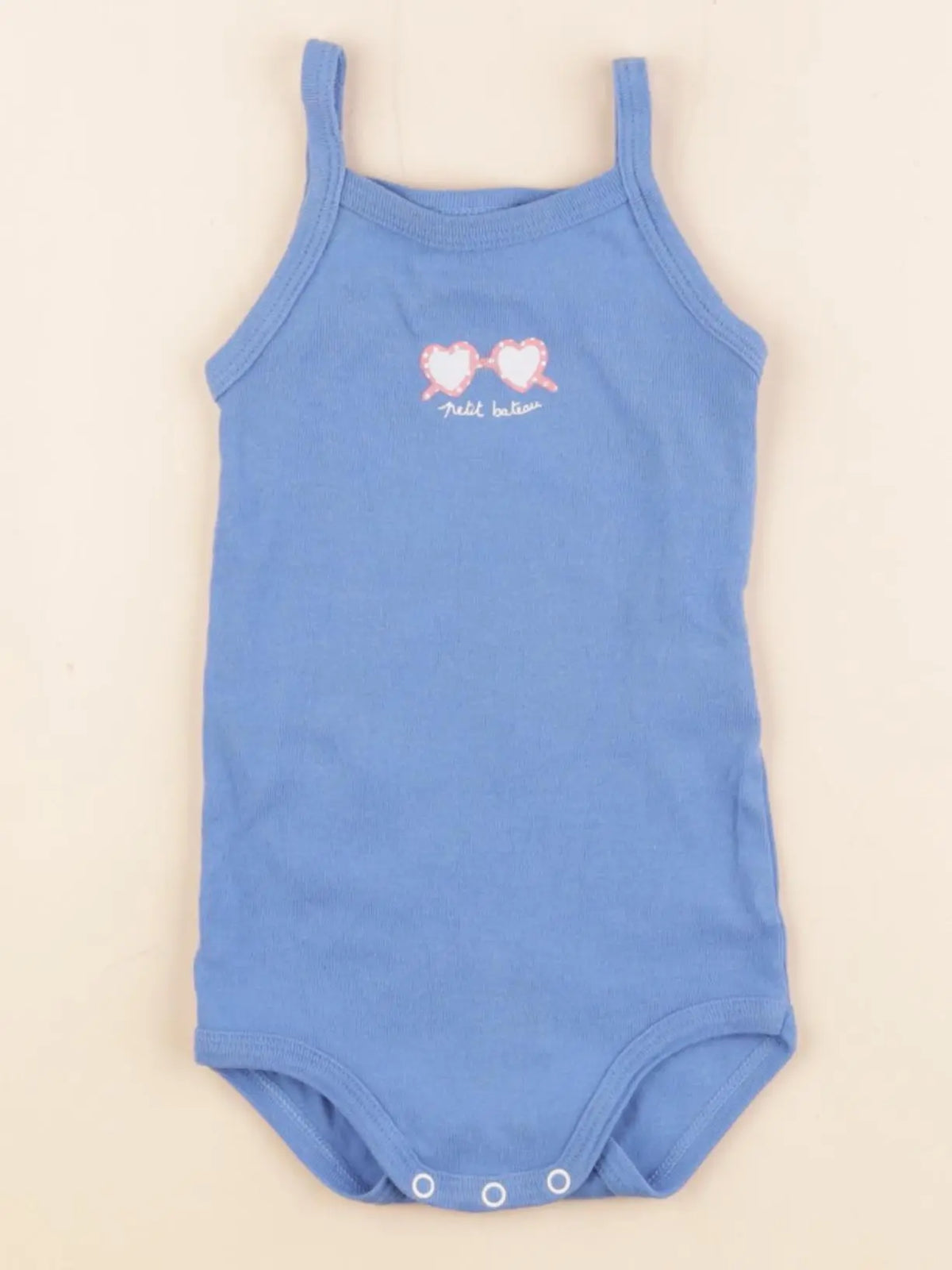 Petit Bateau - body bleu - 9 mois
