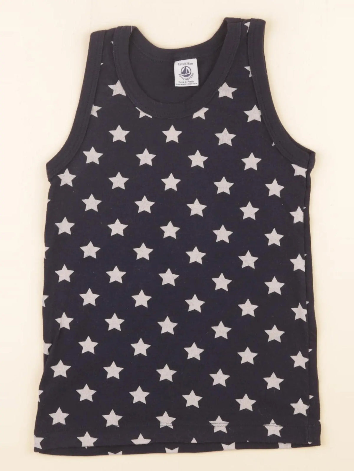 Petit Bateau - débardeur bleu - 8 ans