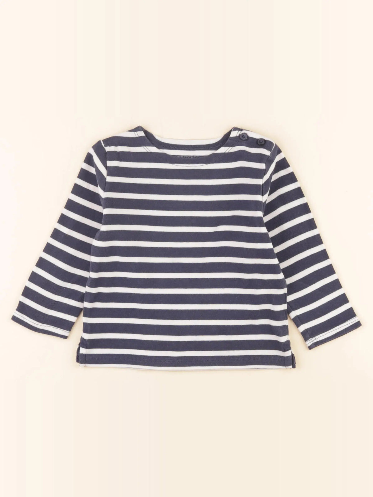 Boutchou - tee-shirt blanc, bleu - 36 mois