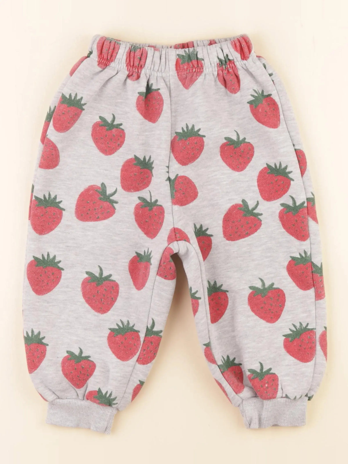 Gamin gamine - jogging doublé gris, rouge - 2 ans