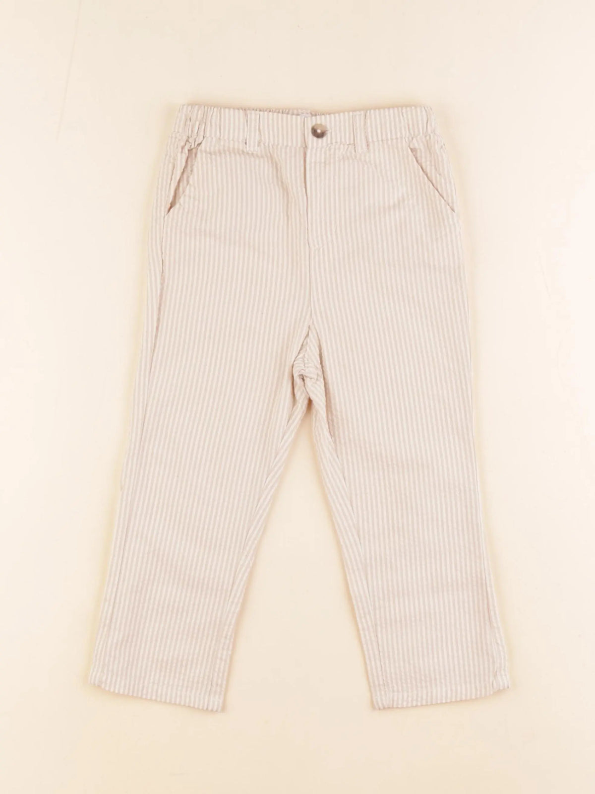 Vertbaudet - pantalon marron - 24 mois