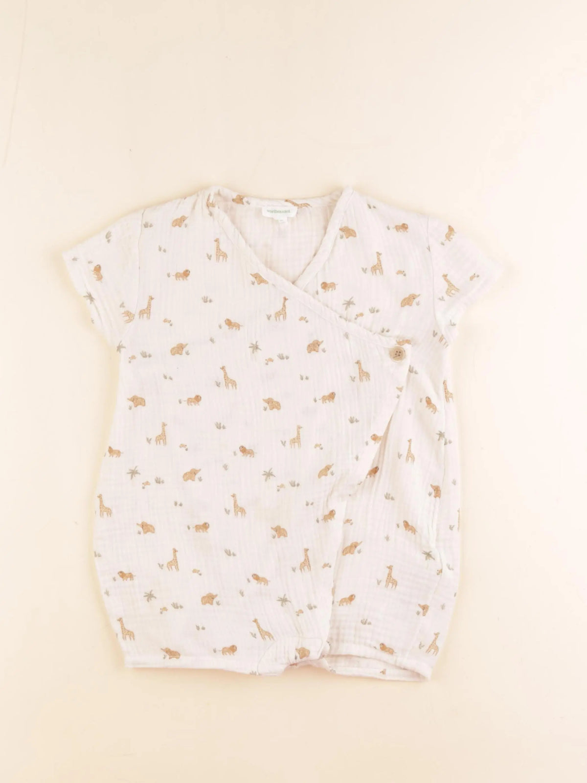 Vertbaudet - combinaison beige - 2 ans