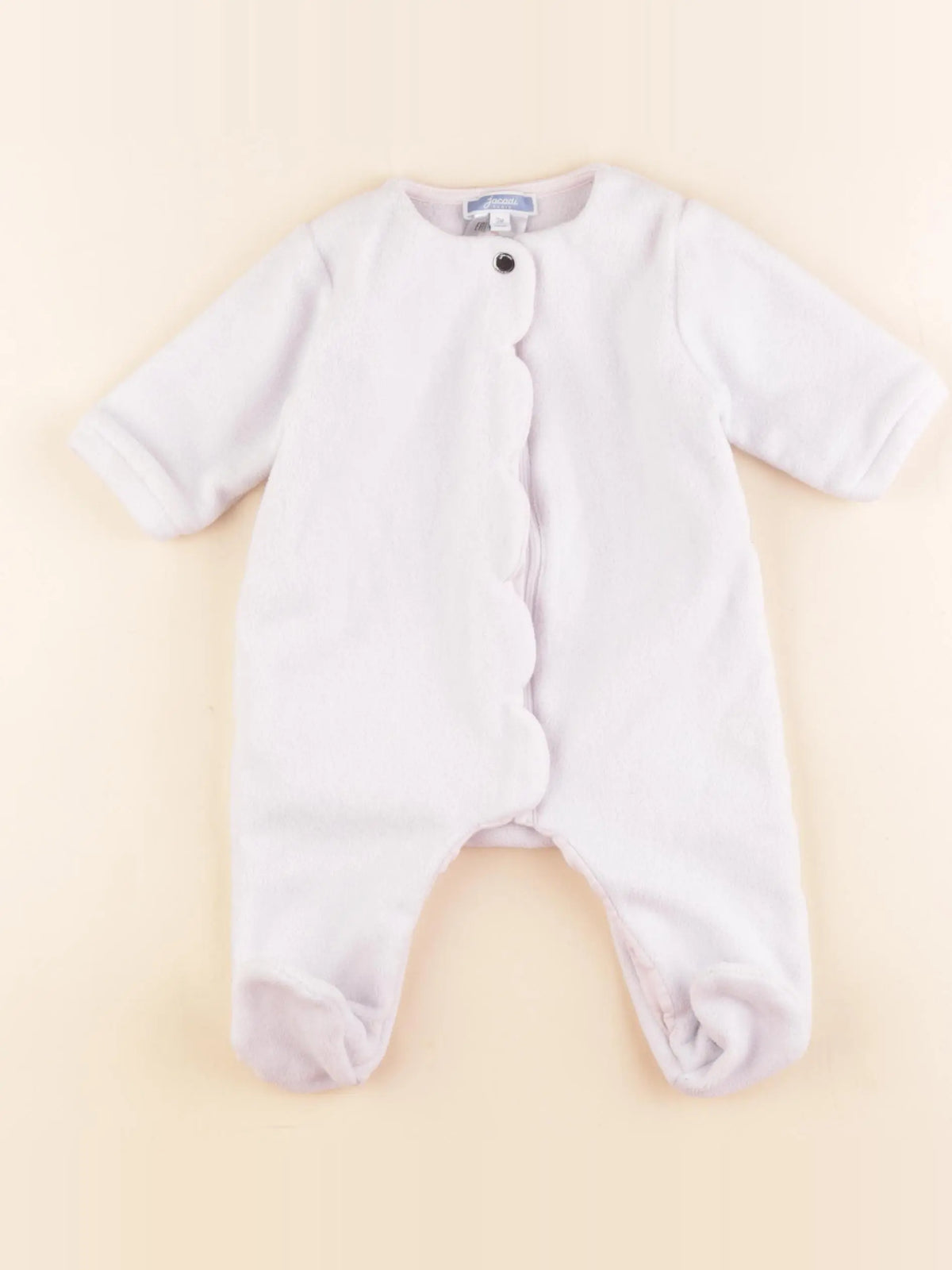Jacadi - pyjama velours blanc - 3 mois