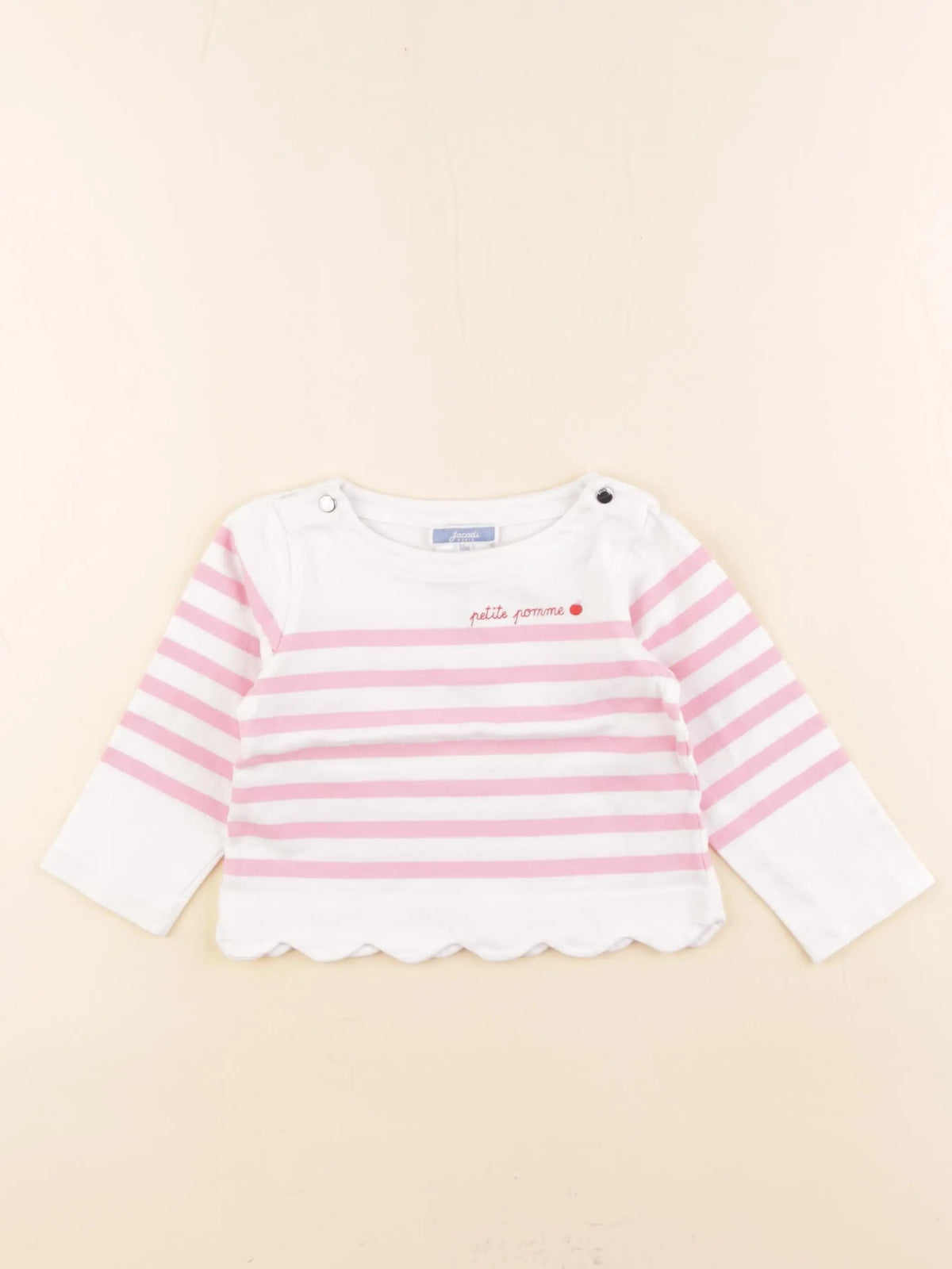 Jacadi - tee-shirt blanc, rose - 18 mois