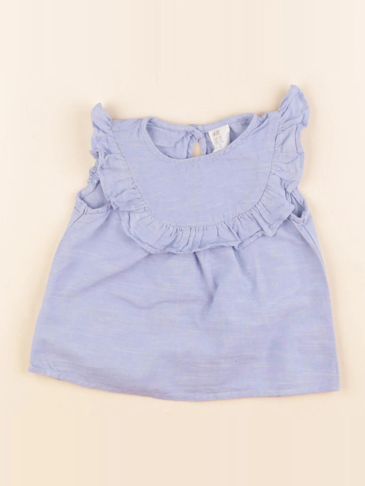H&M - tee-shirt bleu - 4/6 mois