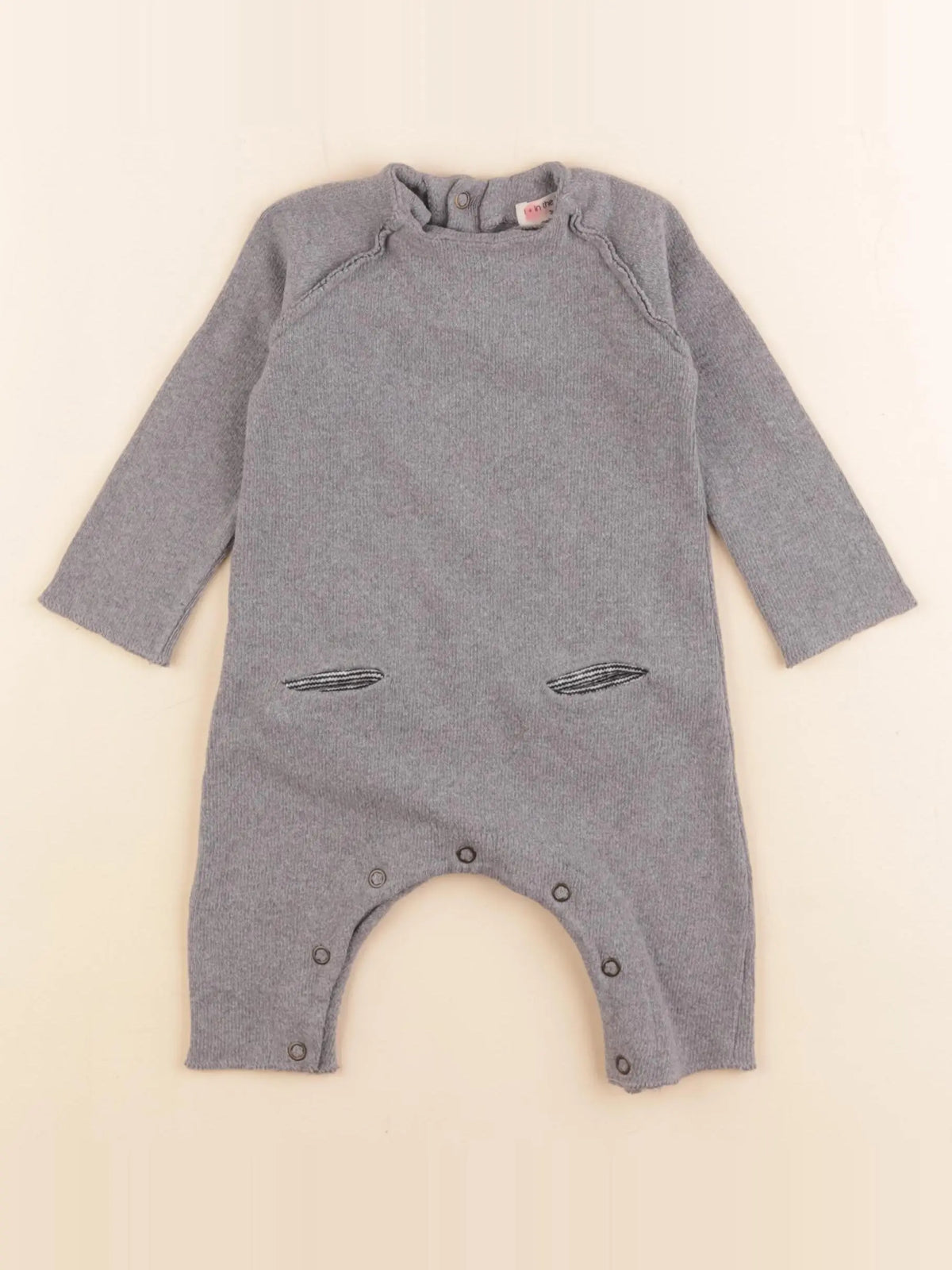 1+ In the family - combinaison gris - 3 mois