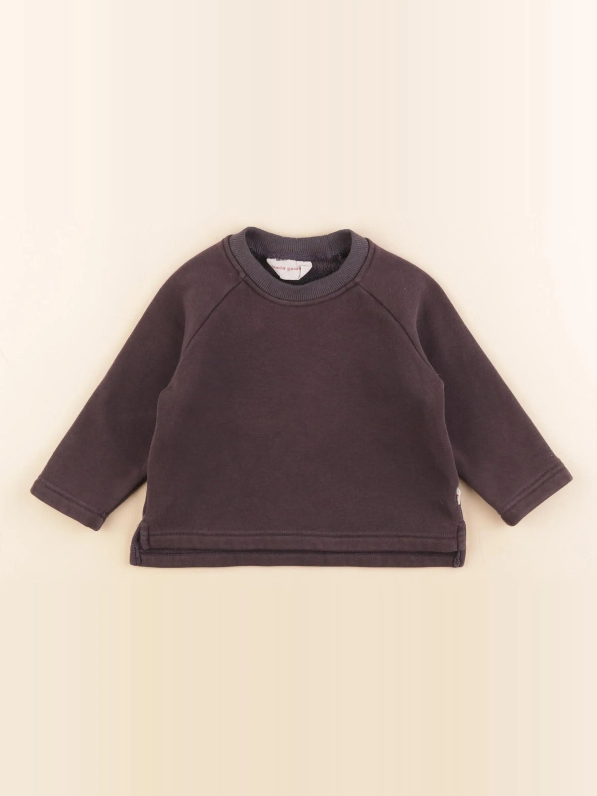 Gamin gamine - sweat noir - 6/12 mois