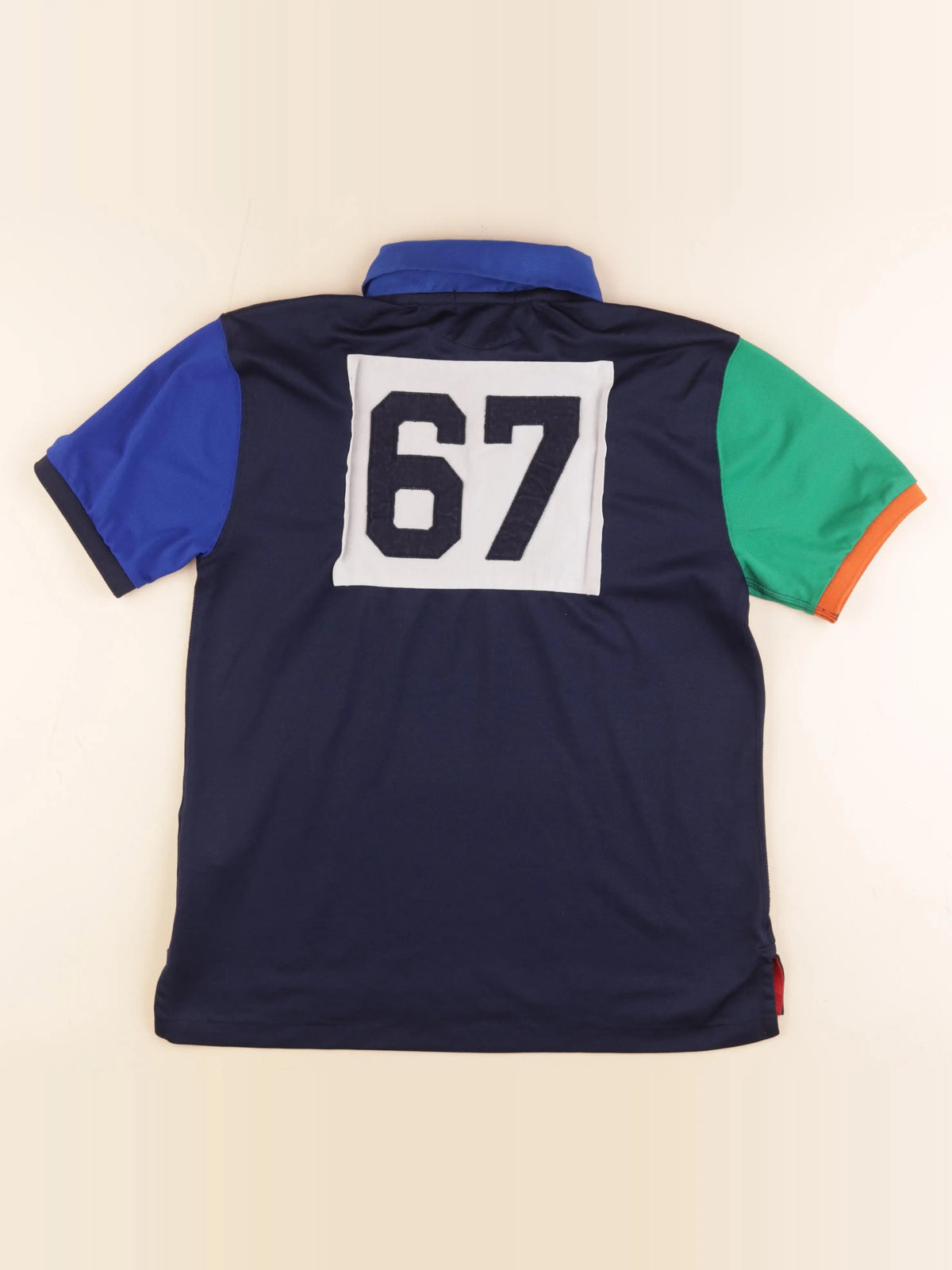 Ralph Lauren - polo imprimé au dos bleu - 14/16 ans