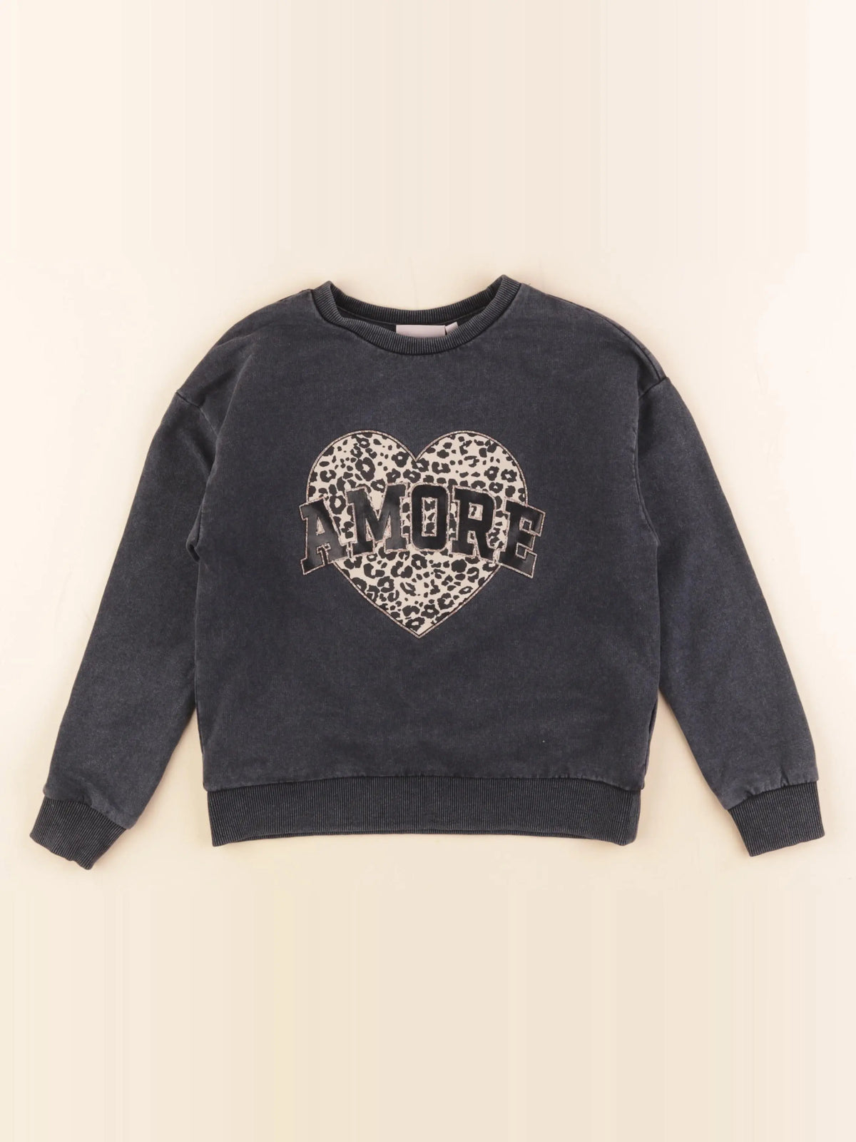 Kids Only - sweat gris, marron - 7/8 ans