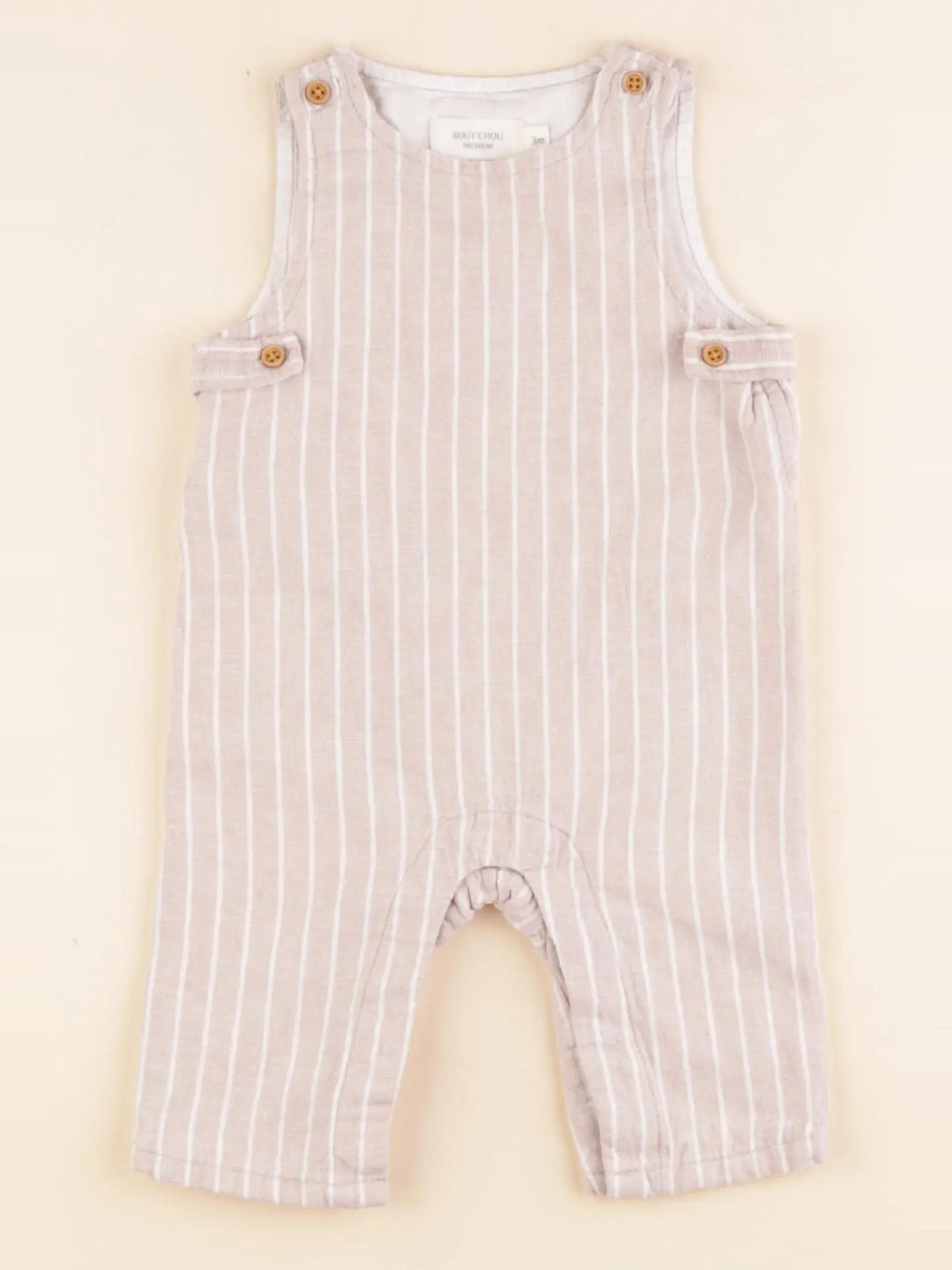 Boutchou - combinaison beige, blanc - 3 mois