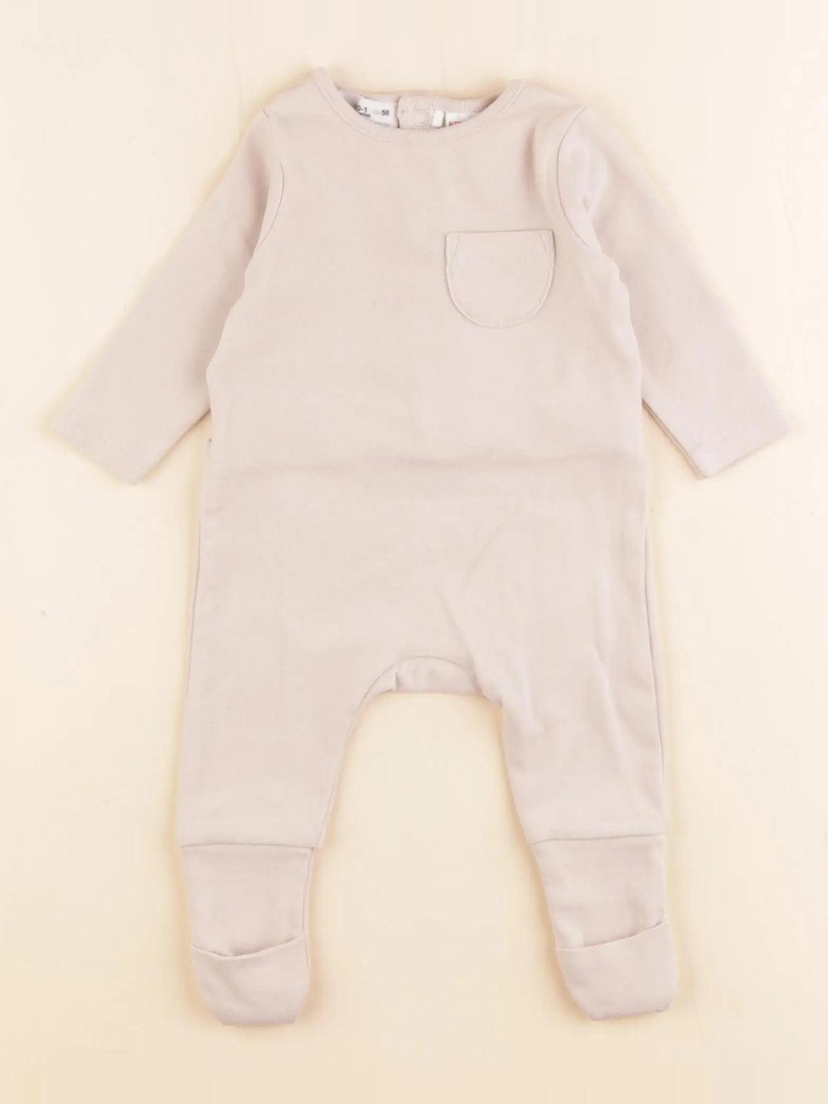 Zara - pyjama coton beige - 0/1 mois