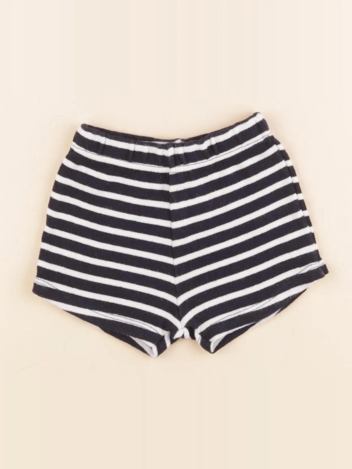 Petit Bateau - short bleu, blanc - 6 mois