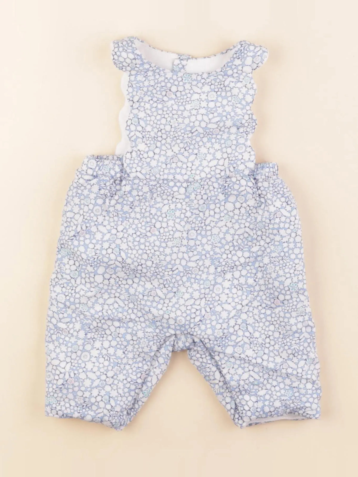 Jacadi - combinaison liberty bleu, blanc - 1 mois