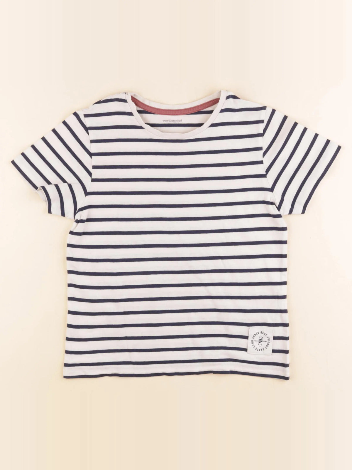 Vertbaudet - tee-shirt blanc - 8 ans