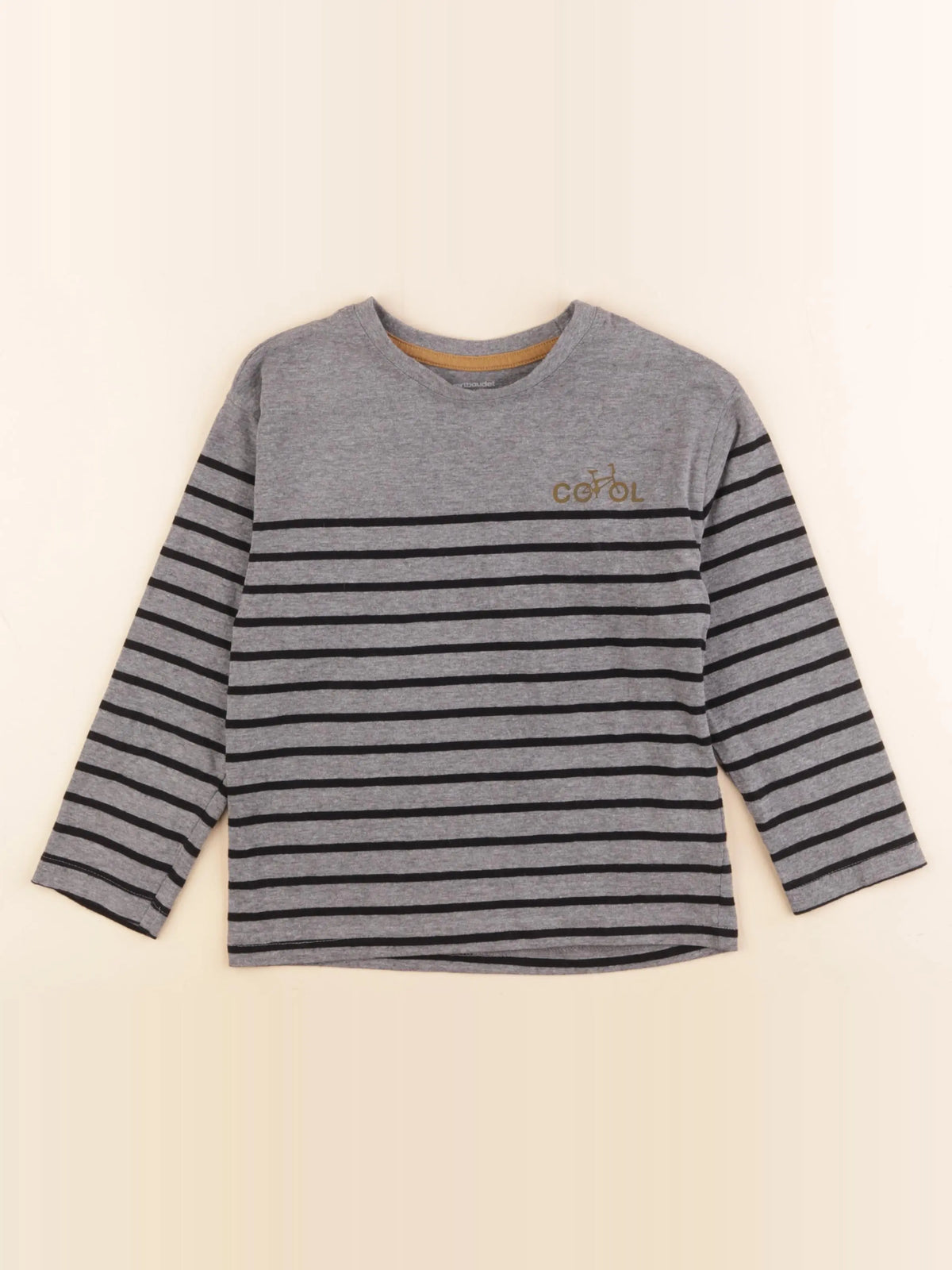Vertbaudet - tee-shirt gris, noir - 6 ans