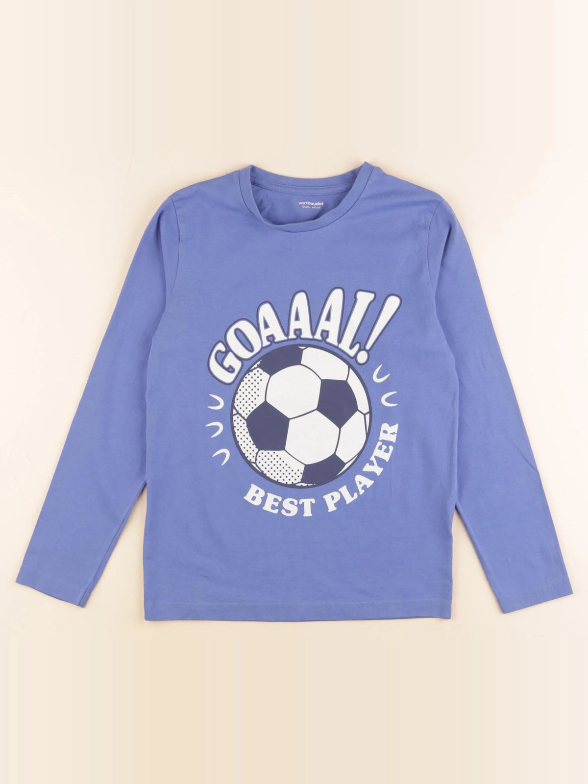Vertbaudet - tee-shirt bleu - 10 ans